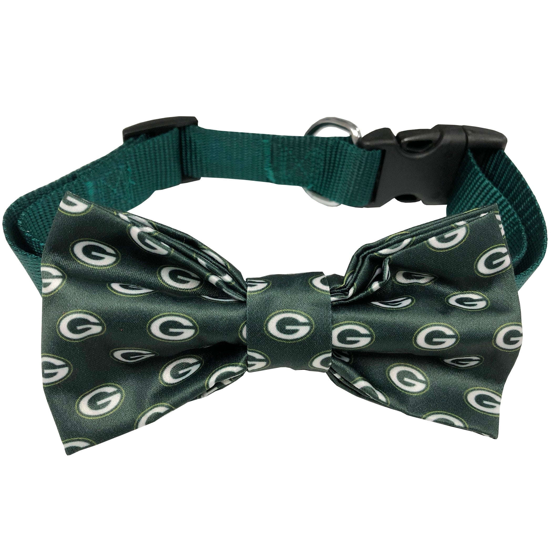 Green Bay Packers Collar with Removable Bow by Pets First - Sports Collectibles, Sports Memorabilia, Sports Fan Shop, Sports Gifts