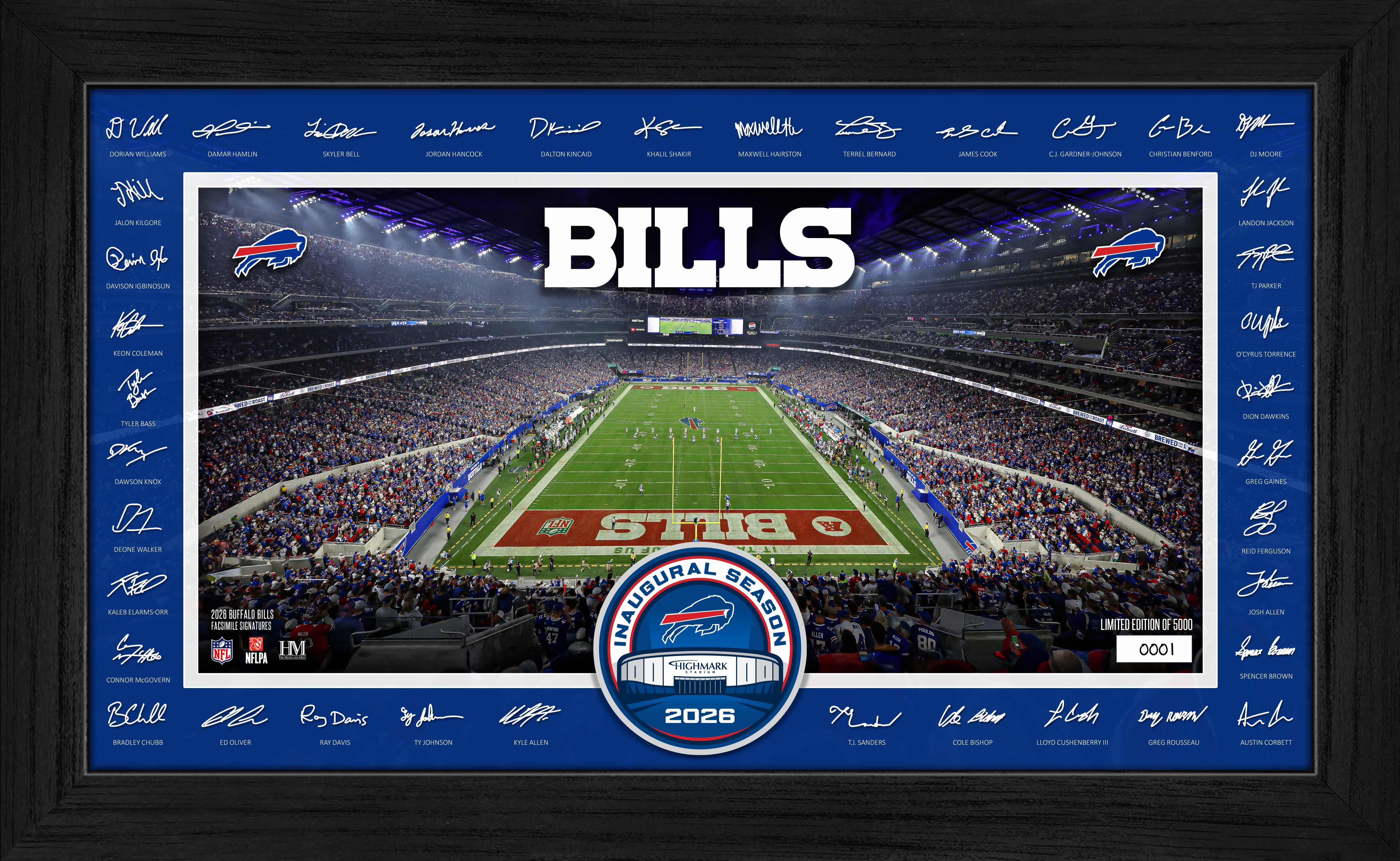 Buffalo Bills 2026 Signature Gridiron Frame