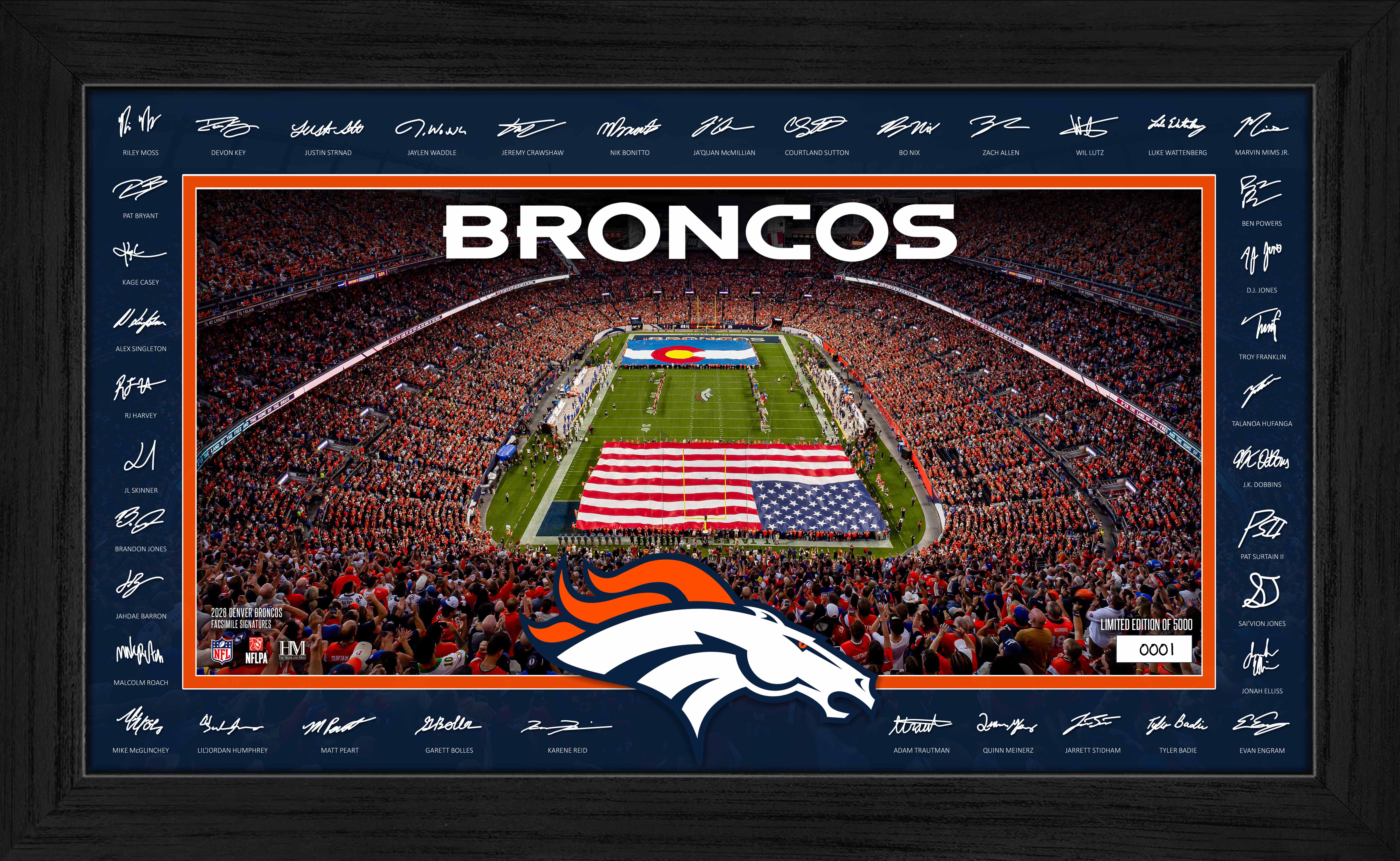 Denver Broncos 2026 Signature Gridiron Frame