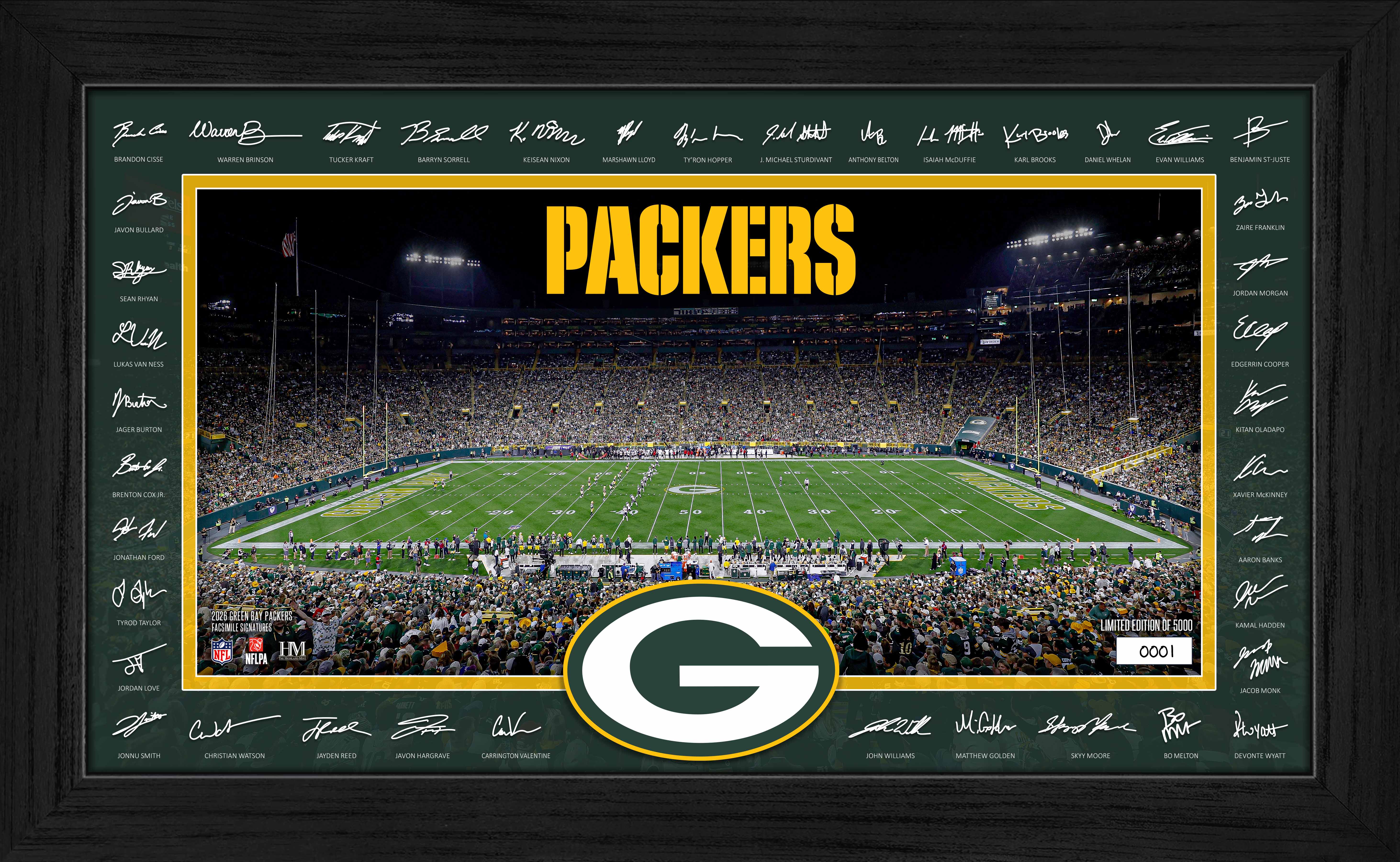 Green Bay Packers 2026 Signature Gridiron Frame