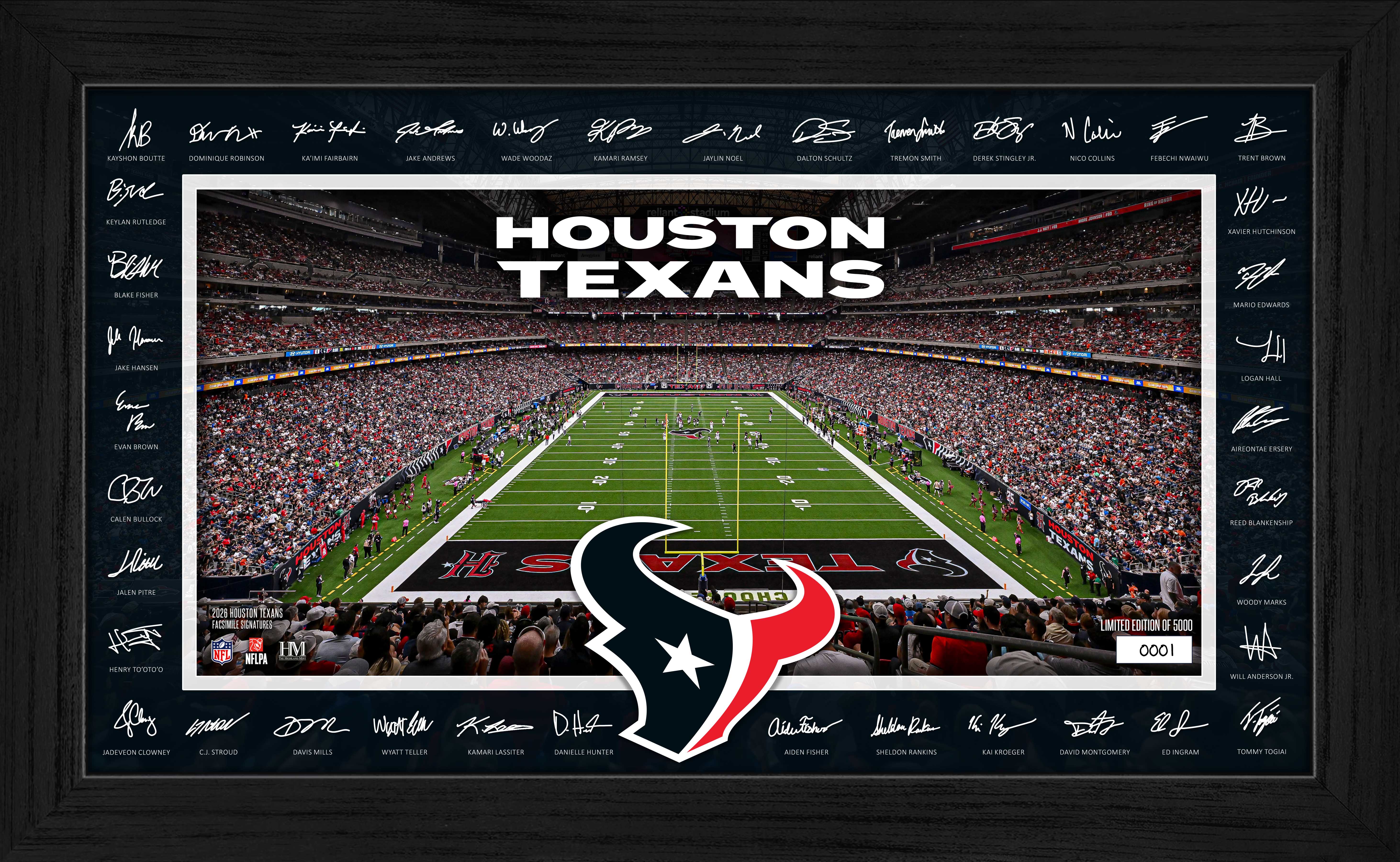 Houston Texans 2026 Signature Gridiron Frame