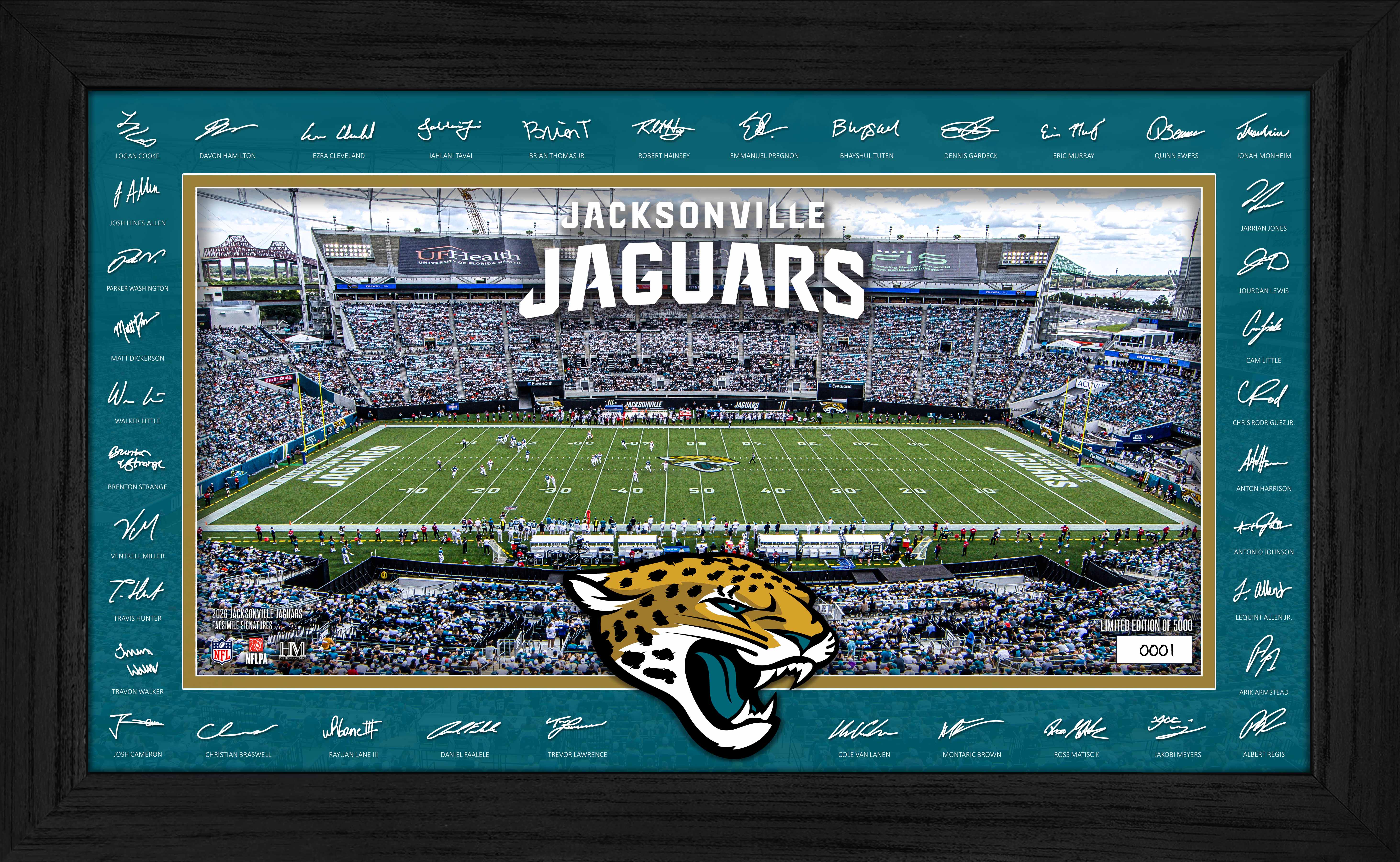 Jacksonville Jaguars 2026 Signature Gridiron Frame