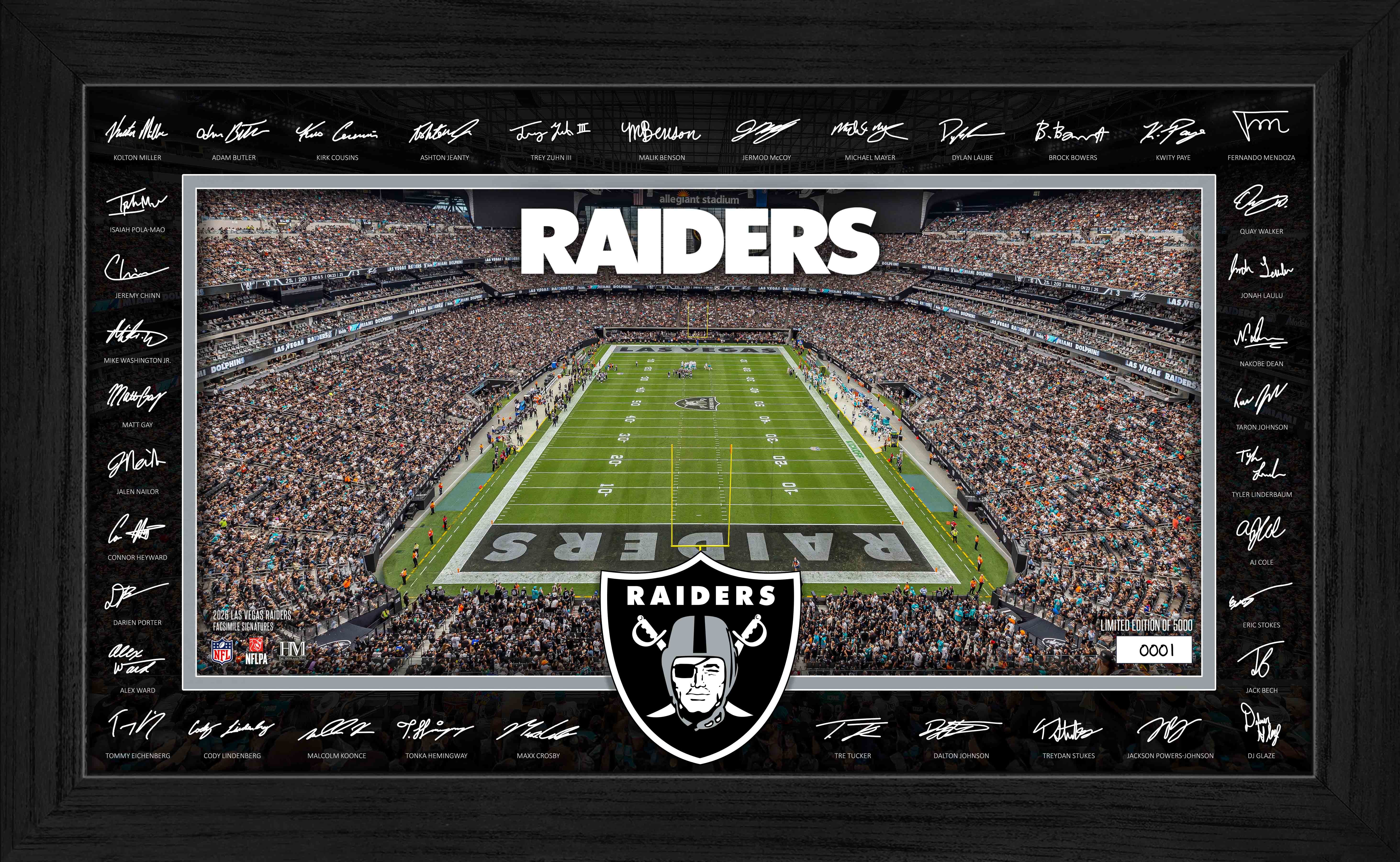 Las Vegas Raiders 2026 Signature Gridiron Frame