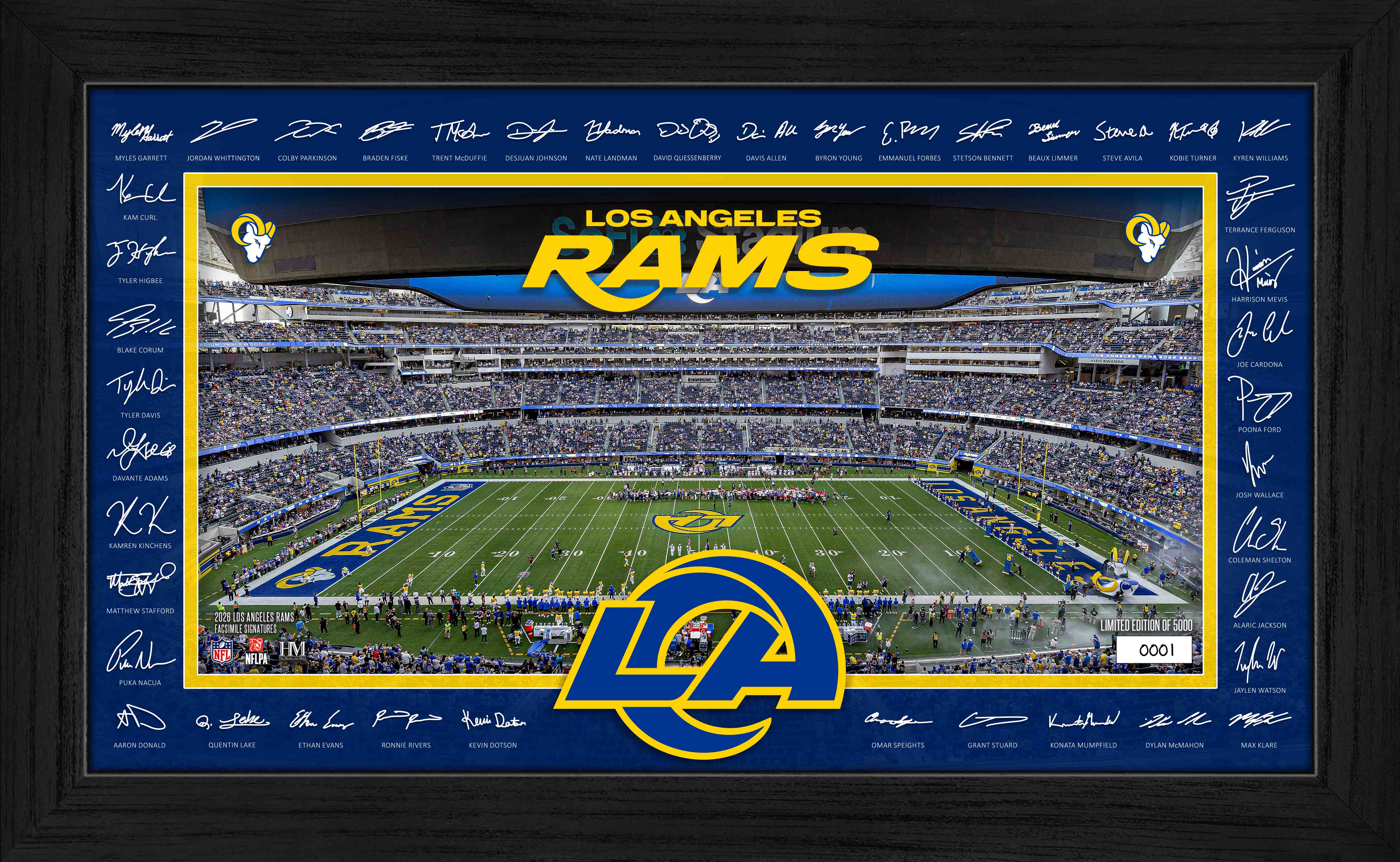 Los Angeles Rams 2026 Signature Gridiron Frame