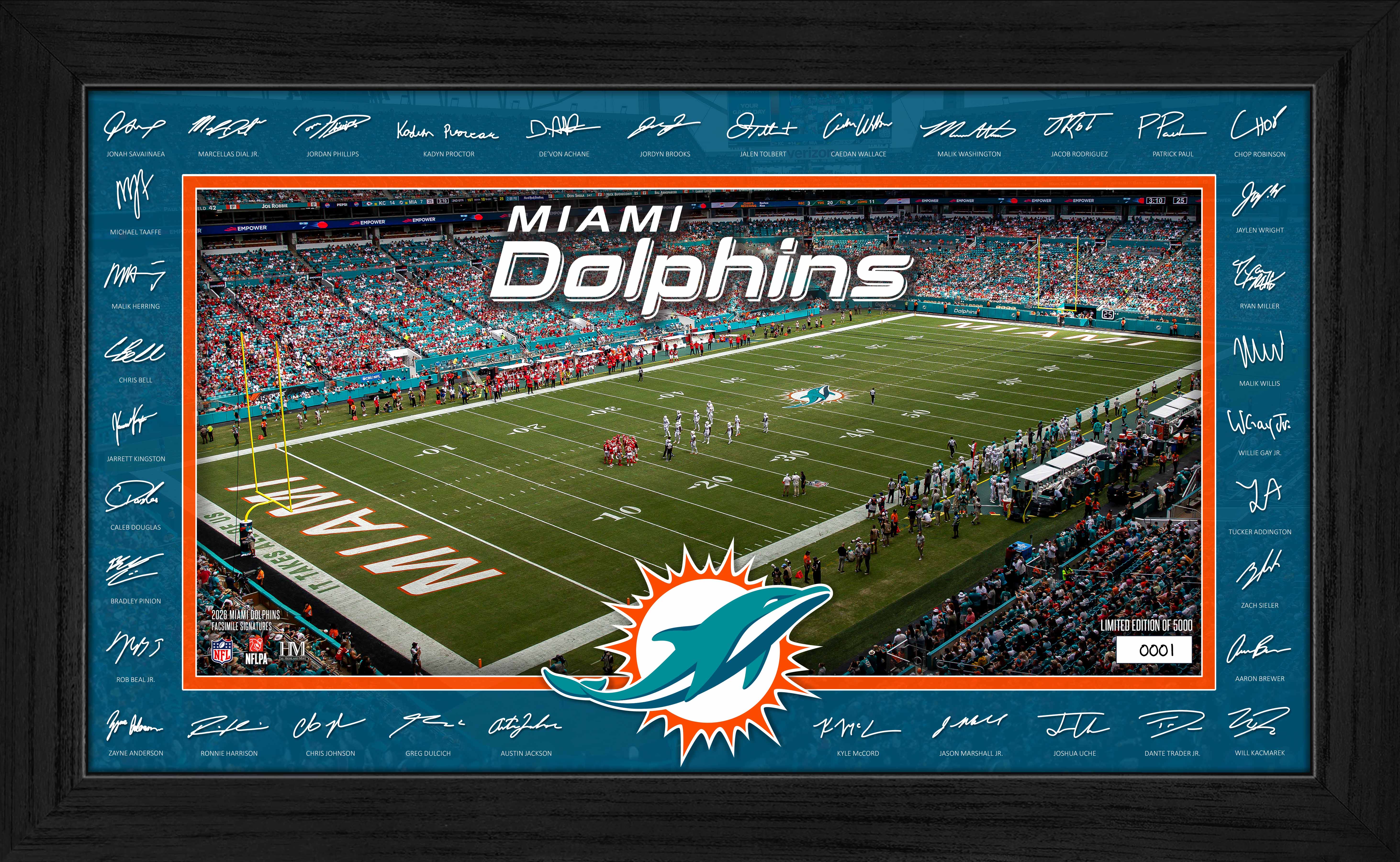 Miami Dolphins 2026 Signature Gridiron Frame