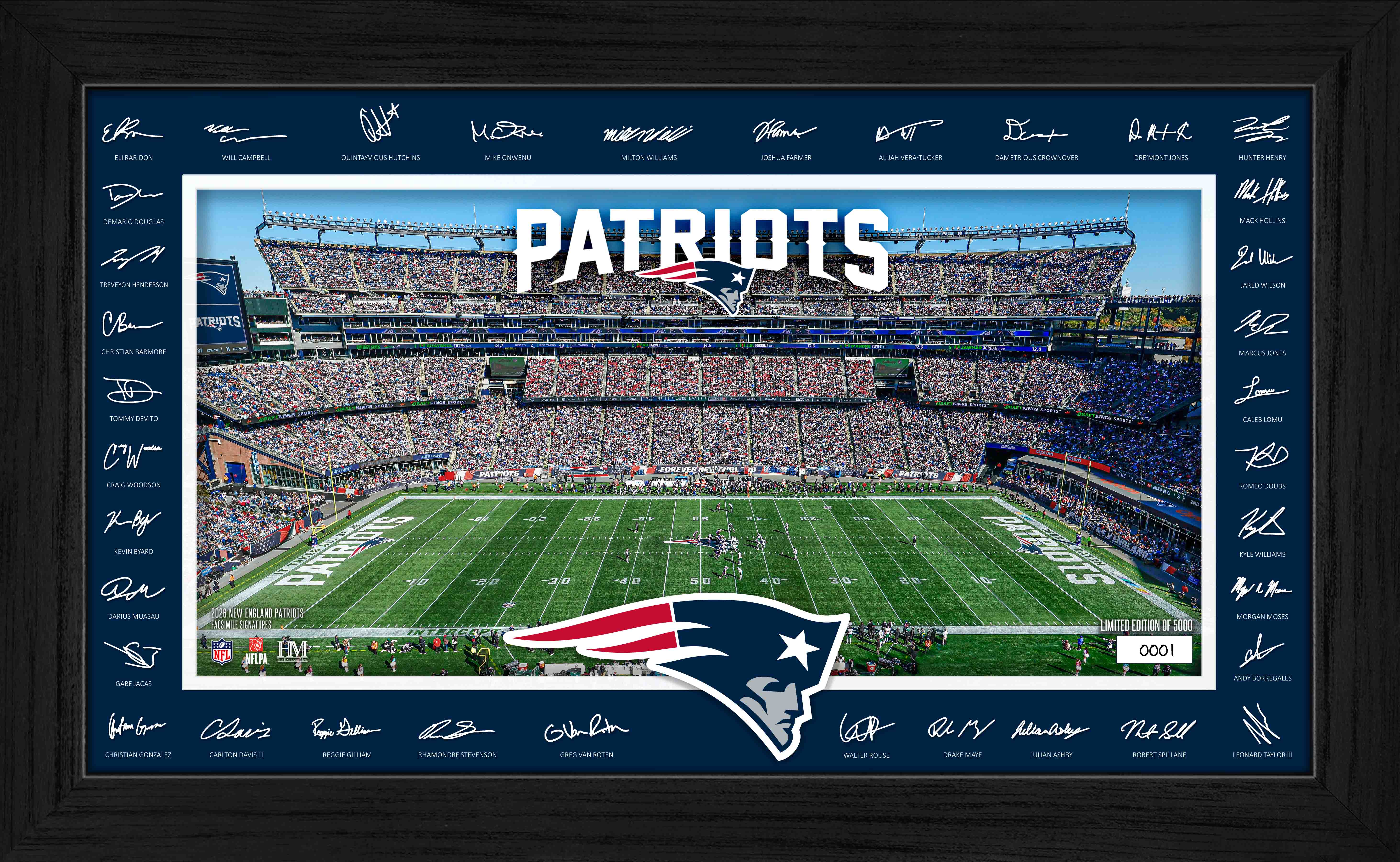 New England Patriots 2026 Signature Gridiron Frame