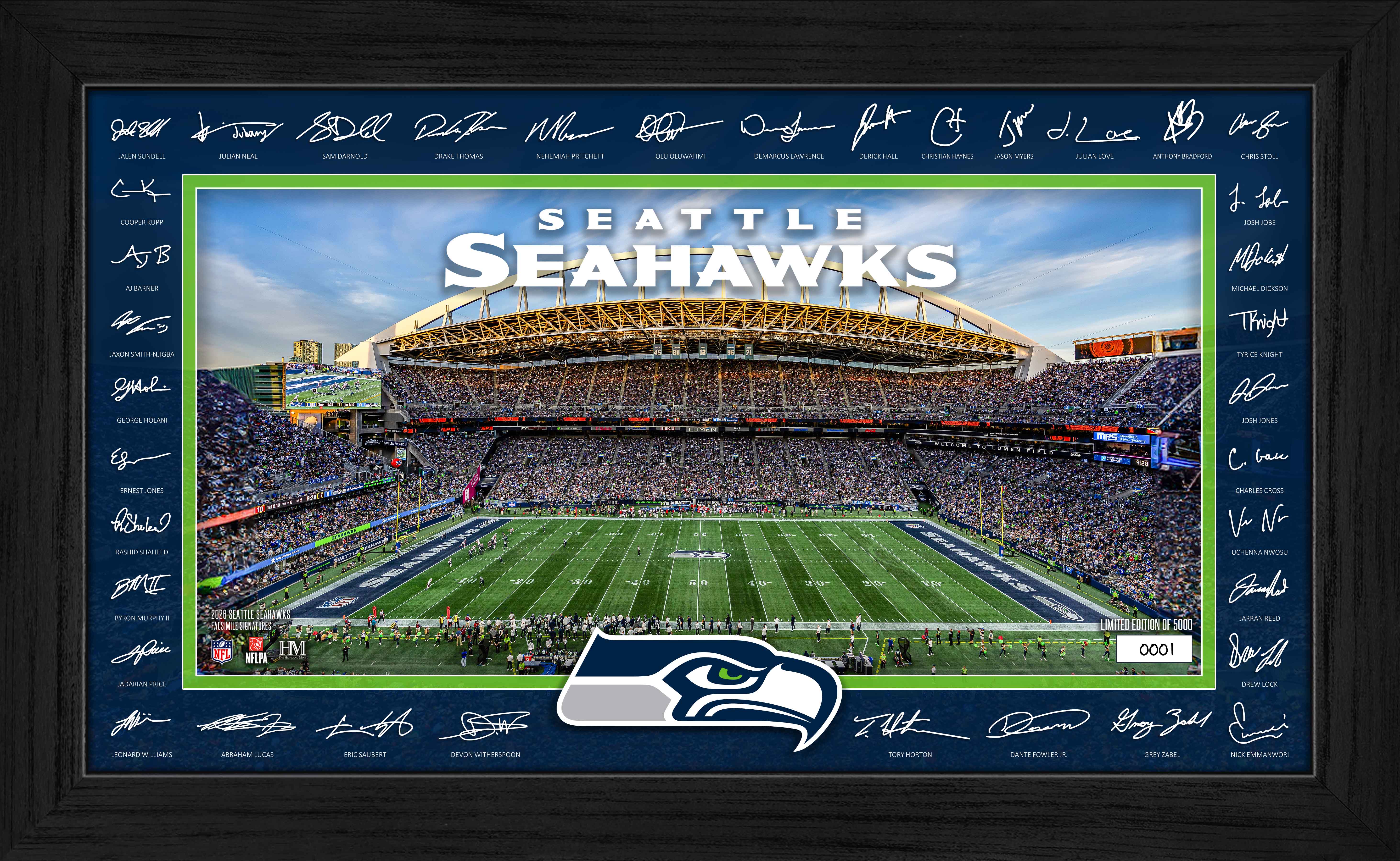 Seattle Seahawks 2026 Signature Gridiron Frame