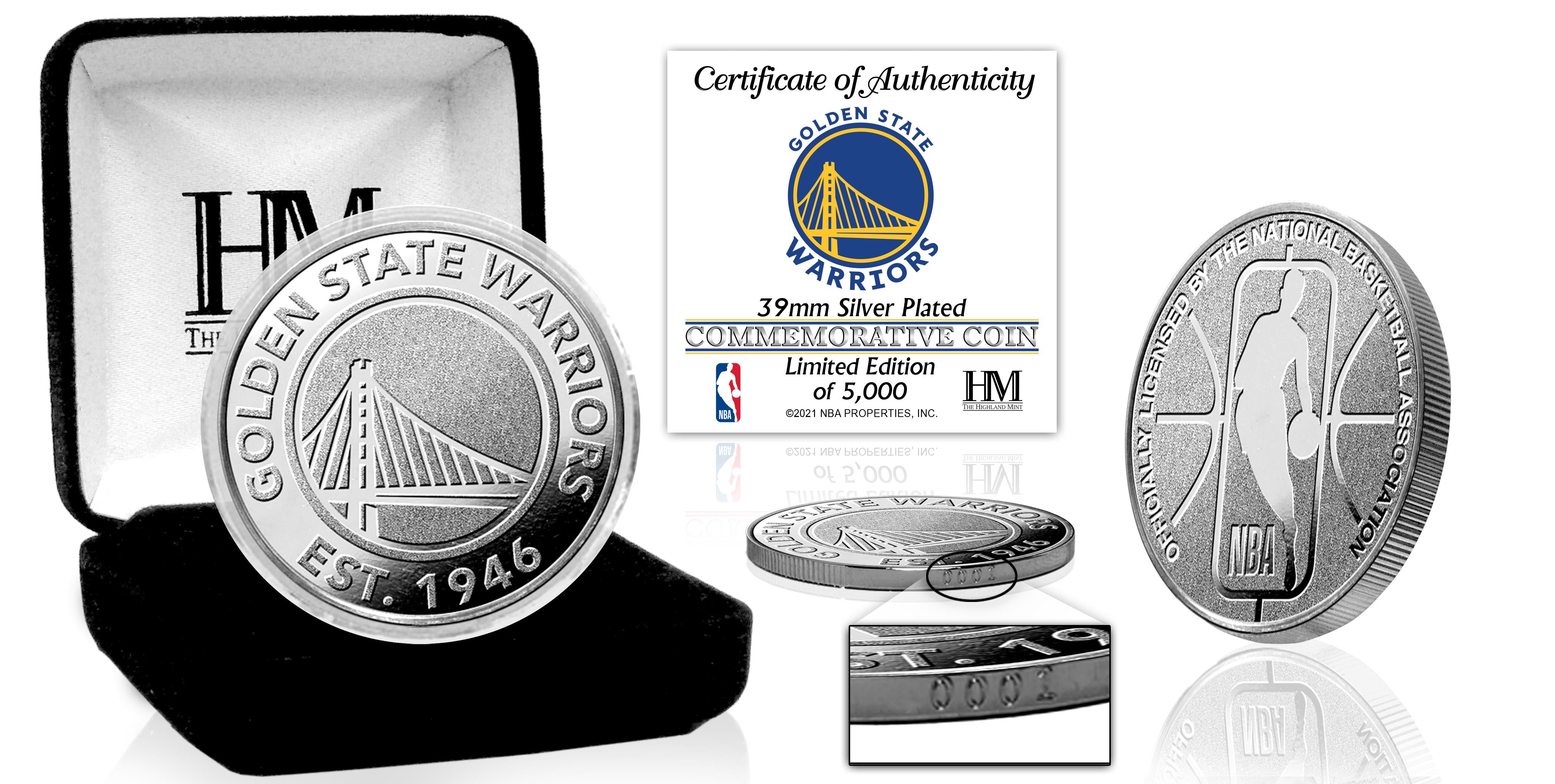 Golden State Warriors Silver Mint Coin - Sports Collectibles, Sports Memorabilia, Sports Fan Shop, Sports Gifts