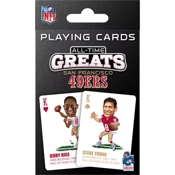 MasterPieces Officially Licensed NFL San Francisco 49ers All-Time Greats Playing Cards - 54 Card Deck - 757 Sports Collectibles
