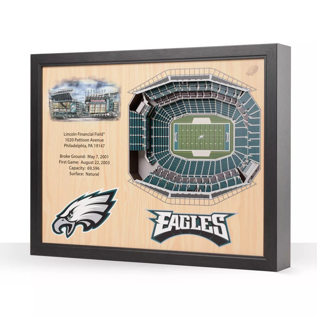 NFL Philadelphia Eagles 25-Layer StadiumViews 3D Wall Art - 757 Sports Collectibles