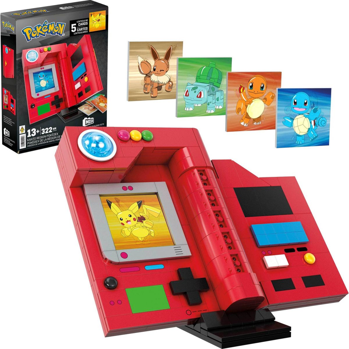 MEGA Pokémon Kanto Region Pokédex Building Kit (322Pieces) for Collectors - Sports Collectibles, Sports Memorabilia, Sports Fan Shop, Sports Gifts