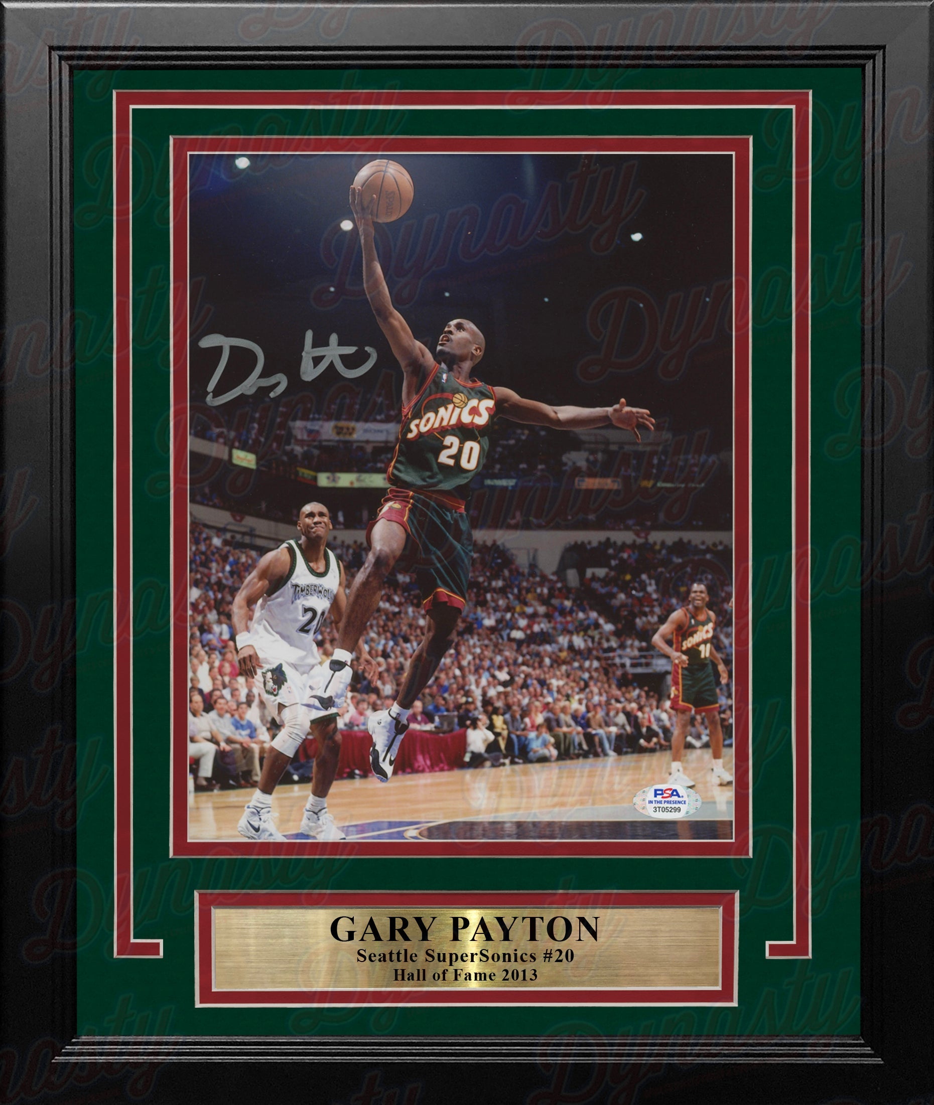 Gary Payton in Action Seattle SuperSonics Autographed 8" x 10" Framed Basketball Photo - Sports Collectibles, Sports Memorabilia, Sports Fan Shop, Sports Gifts