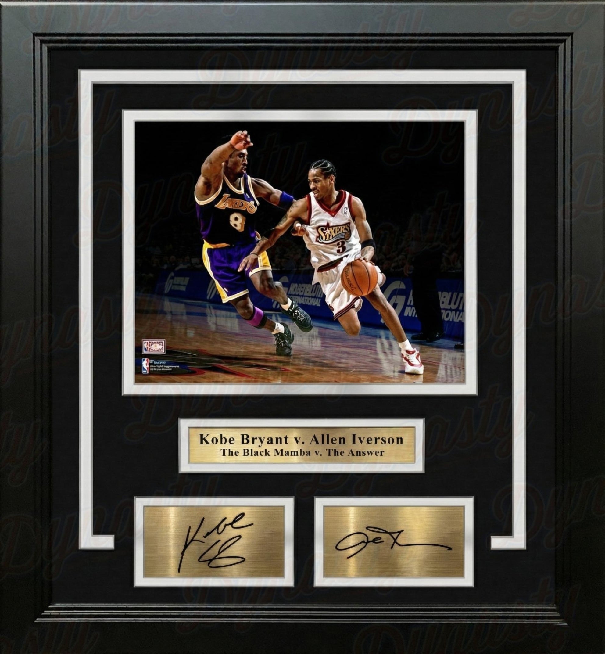 Kobe Bryant v. Allen Iverson 8" x 10" Framed Basketball Legends Photo with Engraved Autographs - Sports Gifts, Sports Memorabilia, Sports Collectibles, Fan Shop
