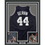 Framed Autographed/Signed George Gervin 35x39 San Antonio Black Basketball Jersey Beckett BAS COA