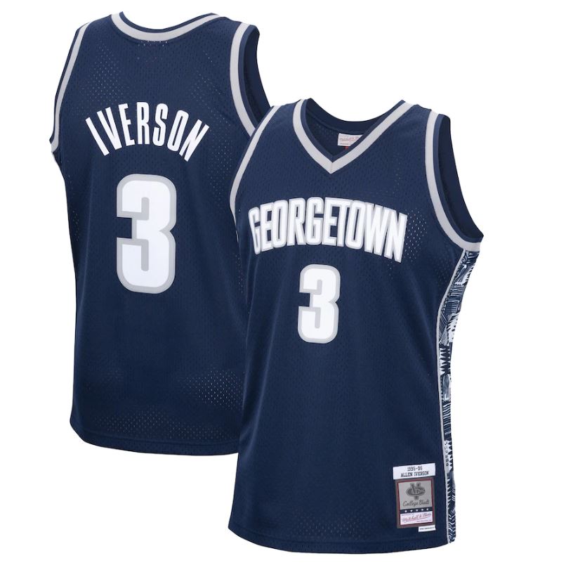 Allen Iverson Georgetown Hoyas Mitchell & Ness Navy Blue 1995-96 Hardwood Classics Swingman Jersey - Sports Collectibles, Sports Memorabilia, Sports Fan Shop, Sports Gifts
