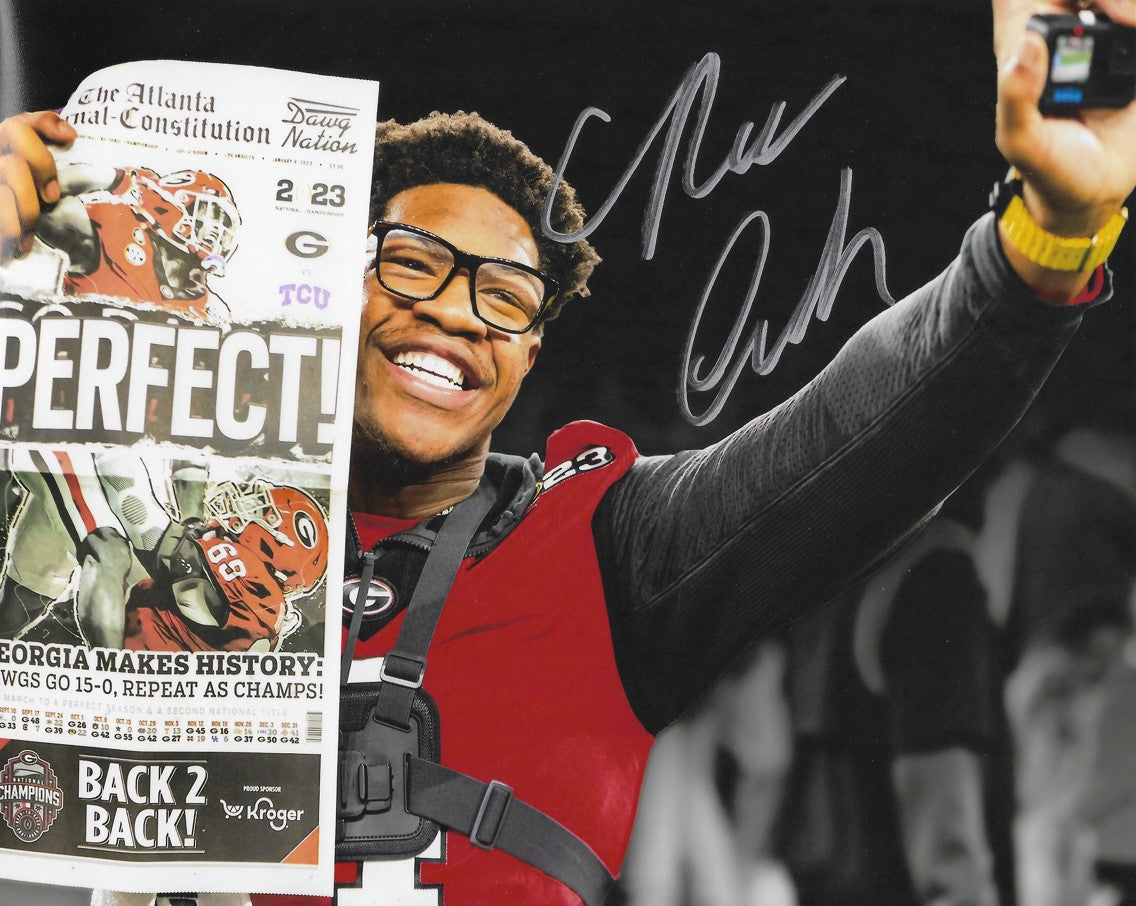 Nolan Smith Georgia Bulldogs 2021 National Championship Autographed 8" x 10" Football Photo - Sports Collectibles, Sports Memorabilia, Sports Fan Shop, Sports Gifts