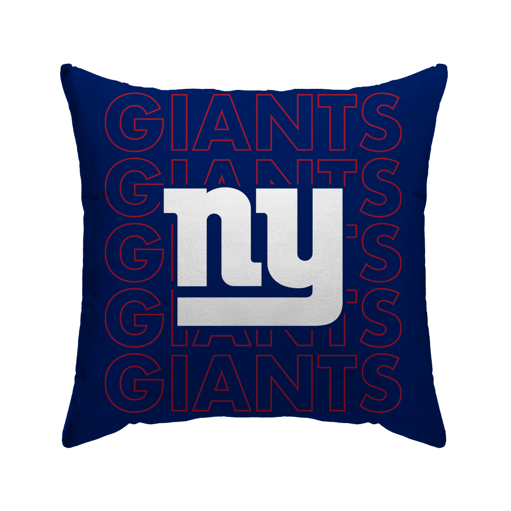 New York Giants Echo Wordmark Poly Spandex Decor Pillow - 757 Sports Collectibles