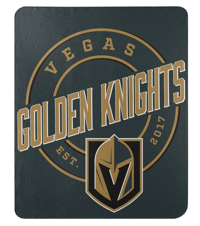 Vegas Golden Knights 50" x 60" Campaign Fleece Blanket - Sports Collectibles, Sports Memorabilia, Sports Fan Shop, Sports Gifts