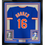 Framed Autographed/Signed Dwight Doc Gooden 35x39 New York Blue Baseball Jersey JSA COA