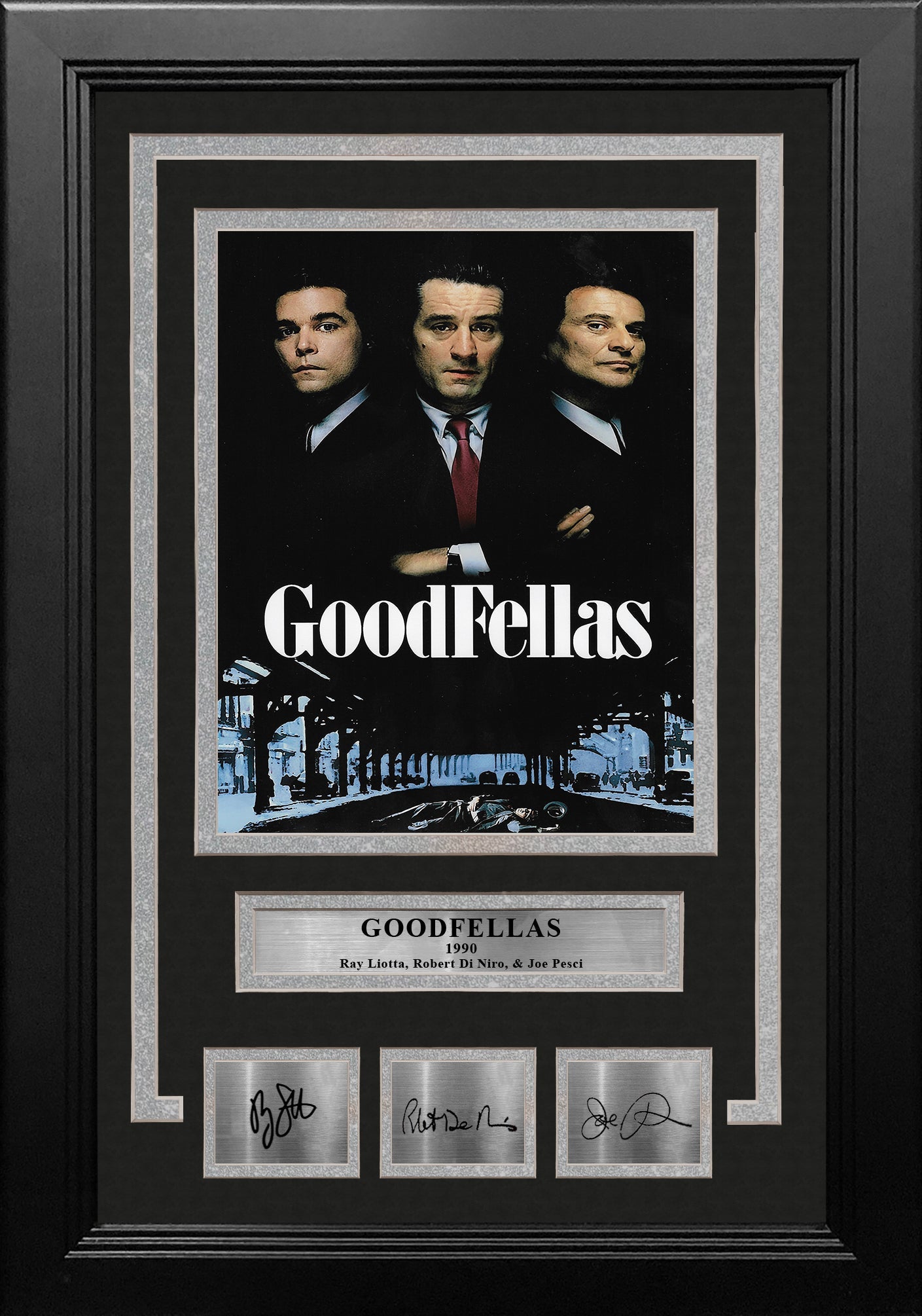 Goodfellas 8" x 10" Framed Photo with Engraved Autograph (Ray Liotta, Robert De Niro, Joe Pesci) - Sports Collectibles, Sports Memorabilia, Sports Fan Shop, Sports Gifts