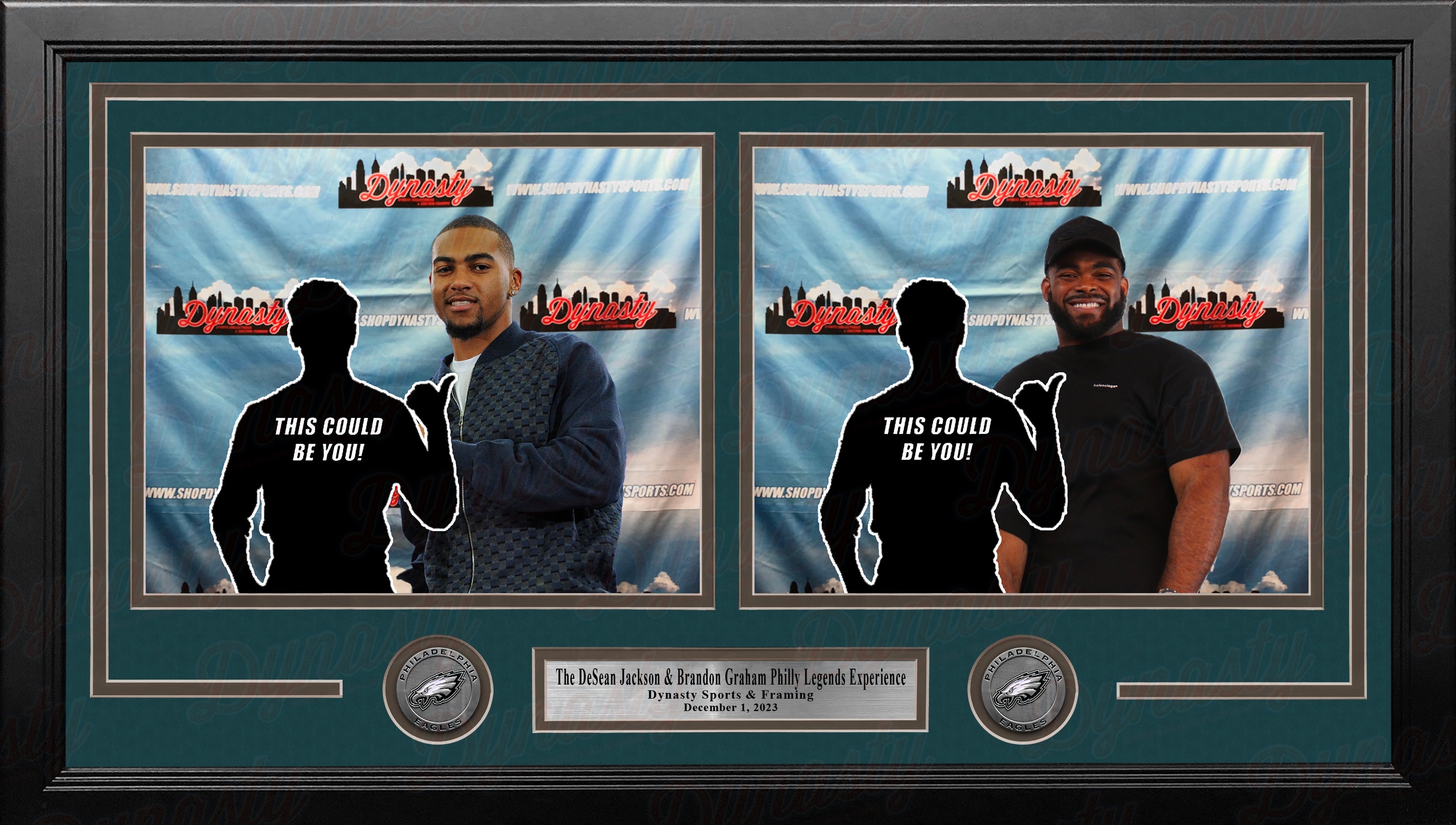 DeSean Jackson & Brandon Graham Philadelphia Eagles Photo-Op Frame Kit - Sports Collectibles, Sports Memorabilia, Sports Fan Shop, Sports Gifts