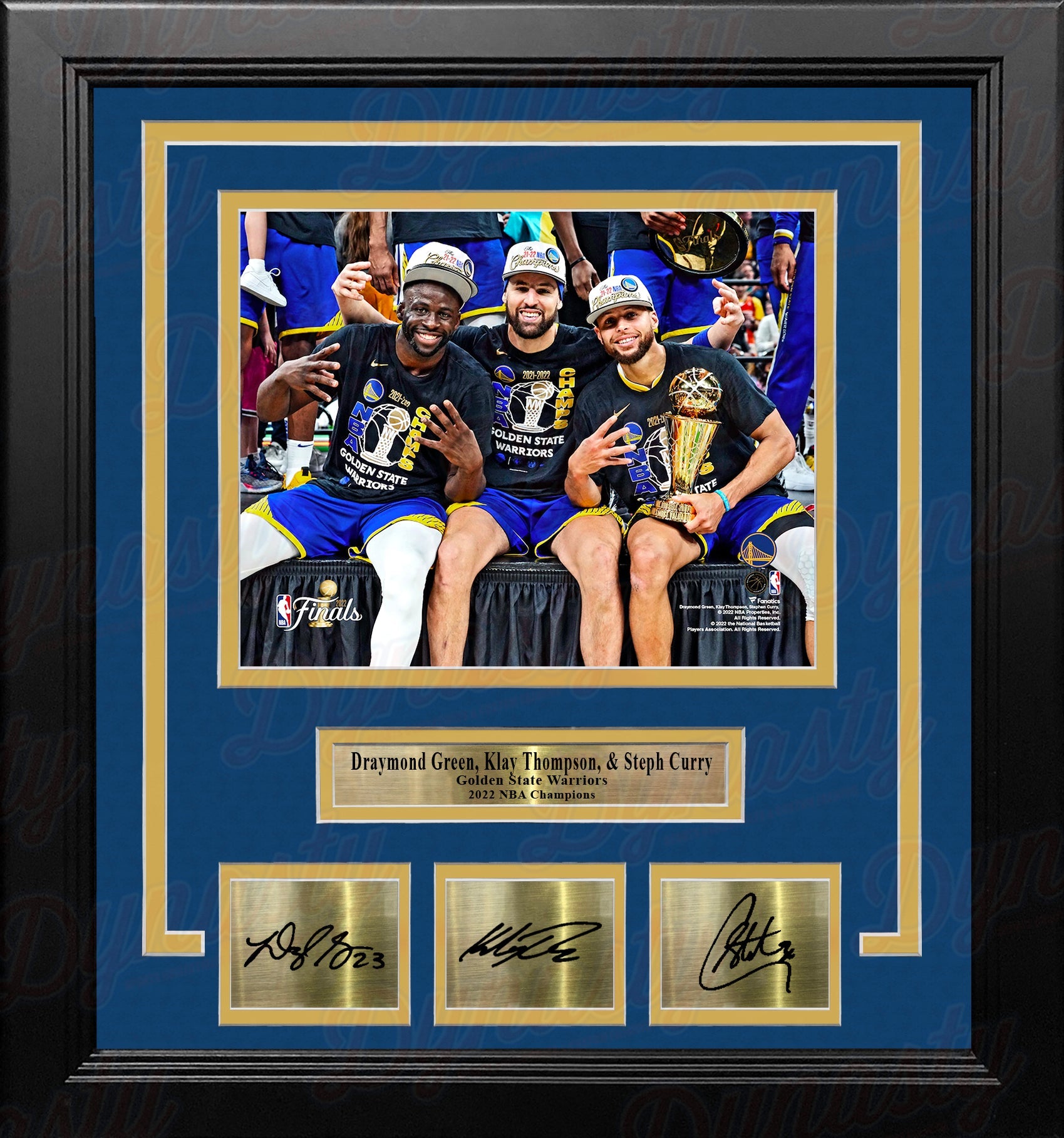 Draymond Green Klay Thompson Steph Curry Warriors Finals 8x10 Framed Photo with Engraved Autographs - Sports Collectibles, Sports Memorabilia, Sports Fan Shop, Sports Gifts