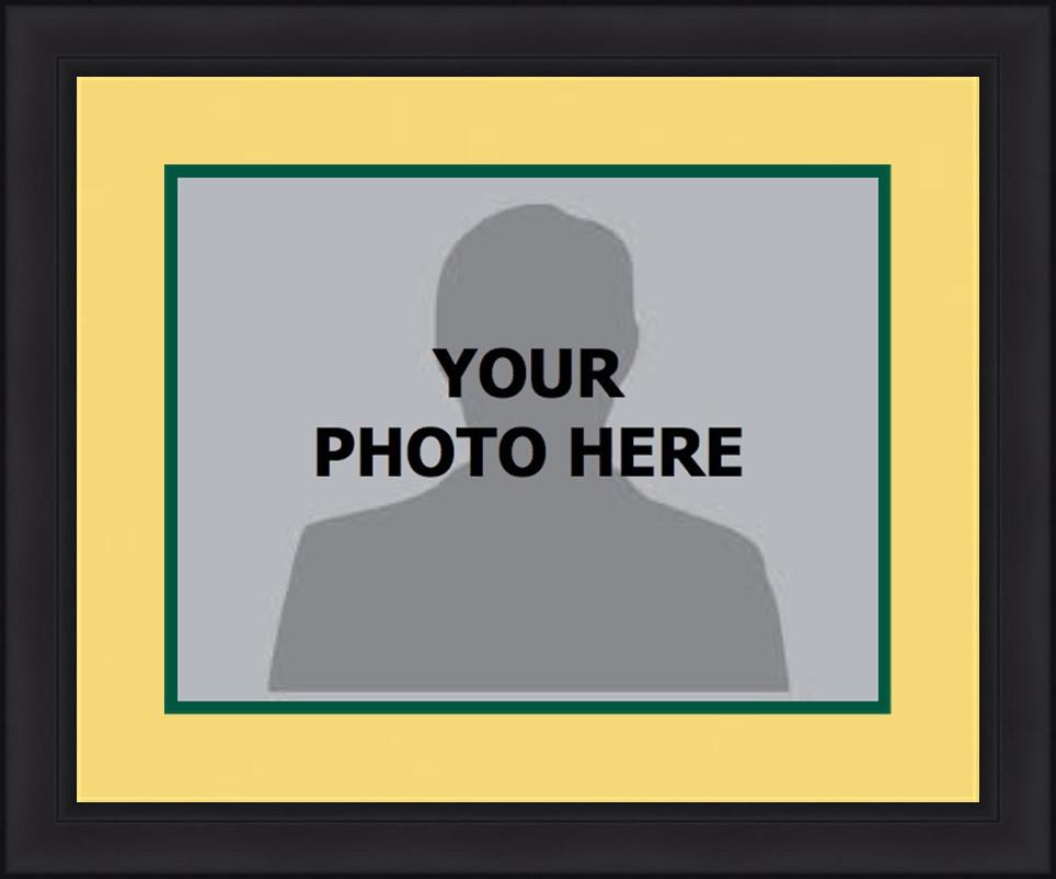 MLB Baseball Photo Picture Frame Kit - Oakland Athletics (Yellow Matting, Green Trim) - Sports Collectibles, Sports Memorabilia, Sports Fan Shop, Sports Gifts