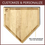 Full Size (17" x 17") Home Plate Cutting Board with Trough & Custom Text Engraving OR Personal Logo - Sports Collectibles, Sports Memorabilia, Sports Fan Shop, Sports Gifts