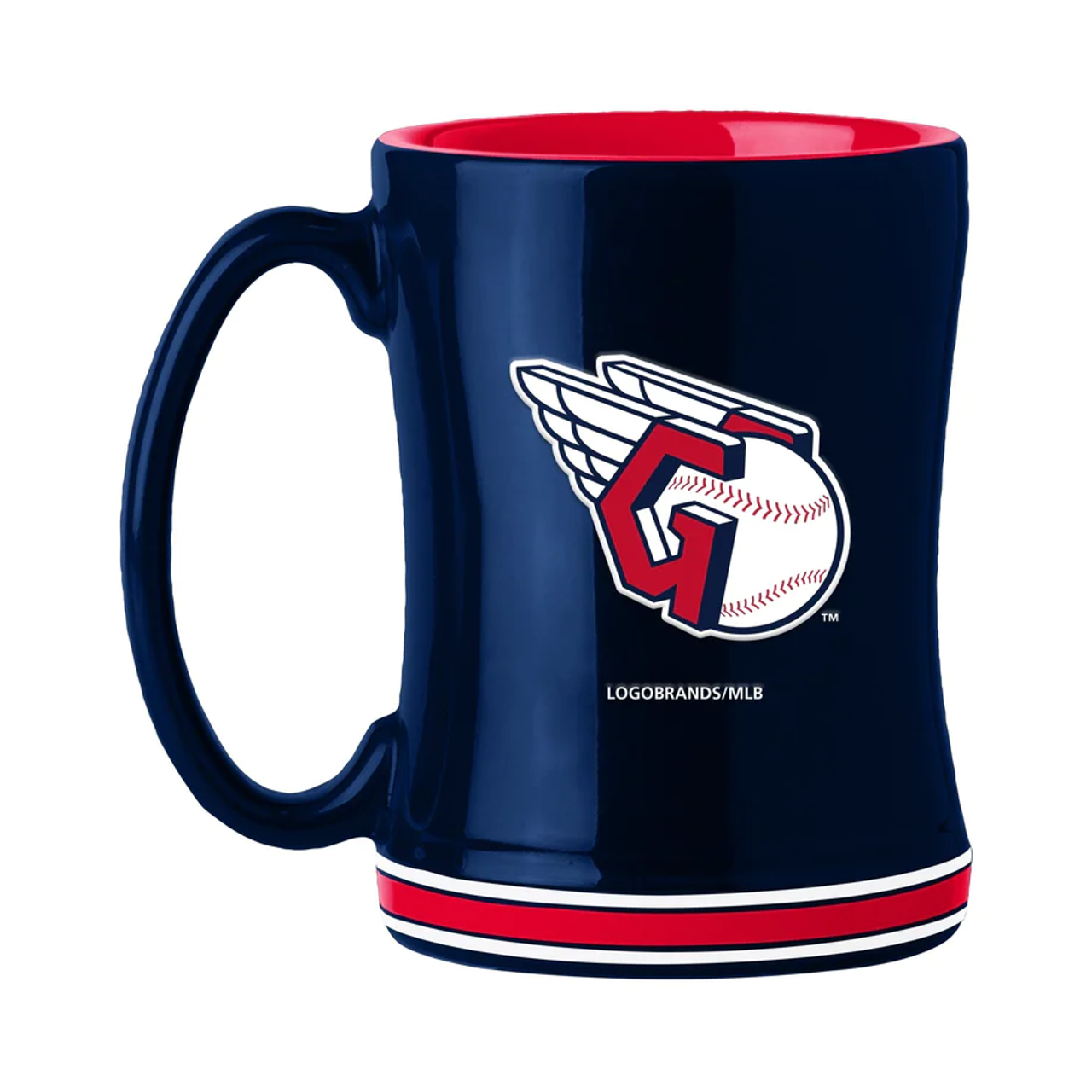 Cleveland Guardians Coffee Mug 14oz Sculpted Relief Team Color - Sports Collectibles, Sports Memorabilia, Sports Fan Shop, Sports Gifts