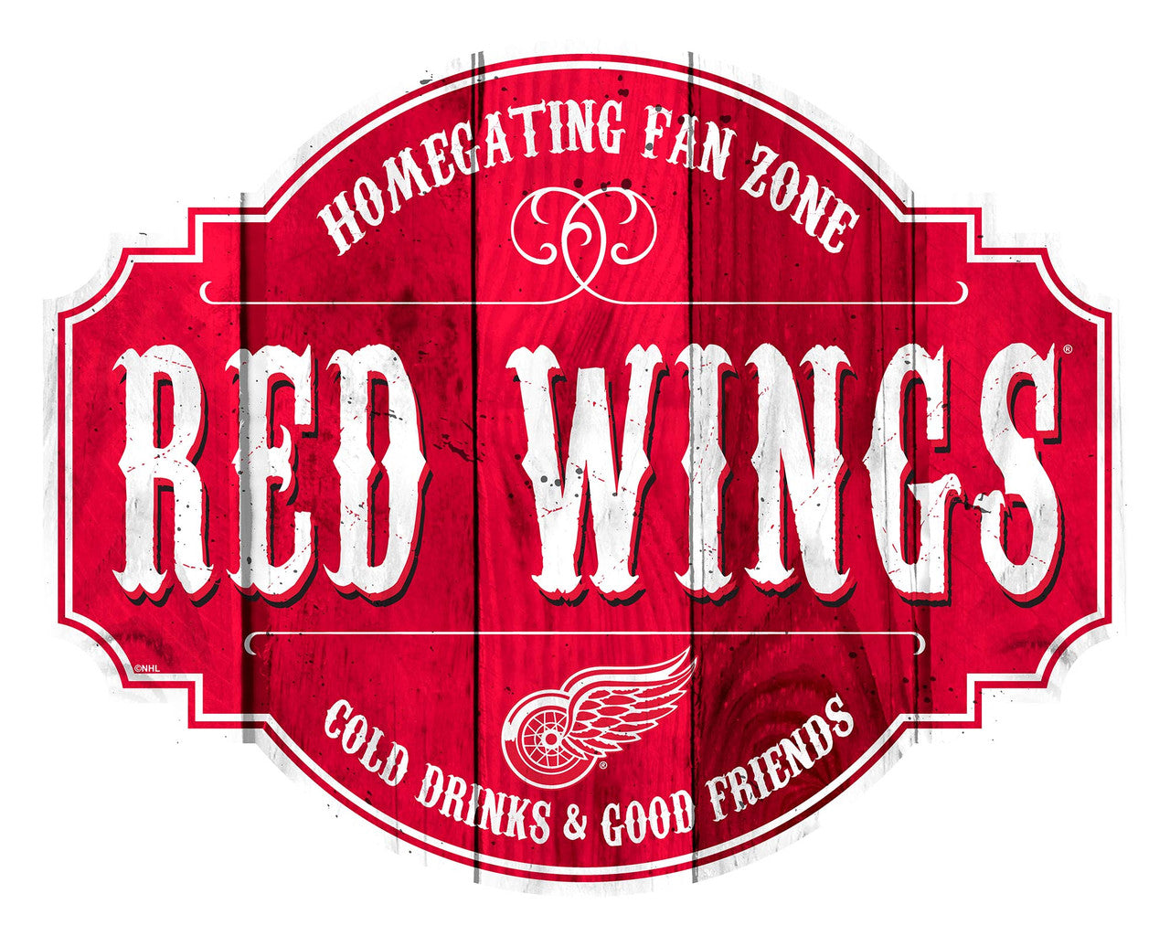 Detroit Red Wings Sign Wood 12 Inch Homegating Tavern - Special Order - Sports Collectibles, Sports Memorabilia, Sports Fan Shop, Sports Gifts