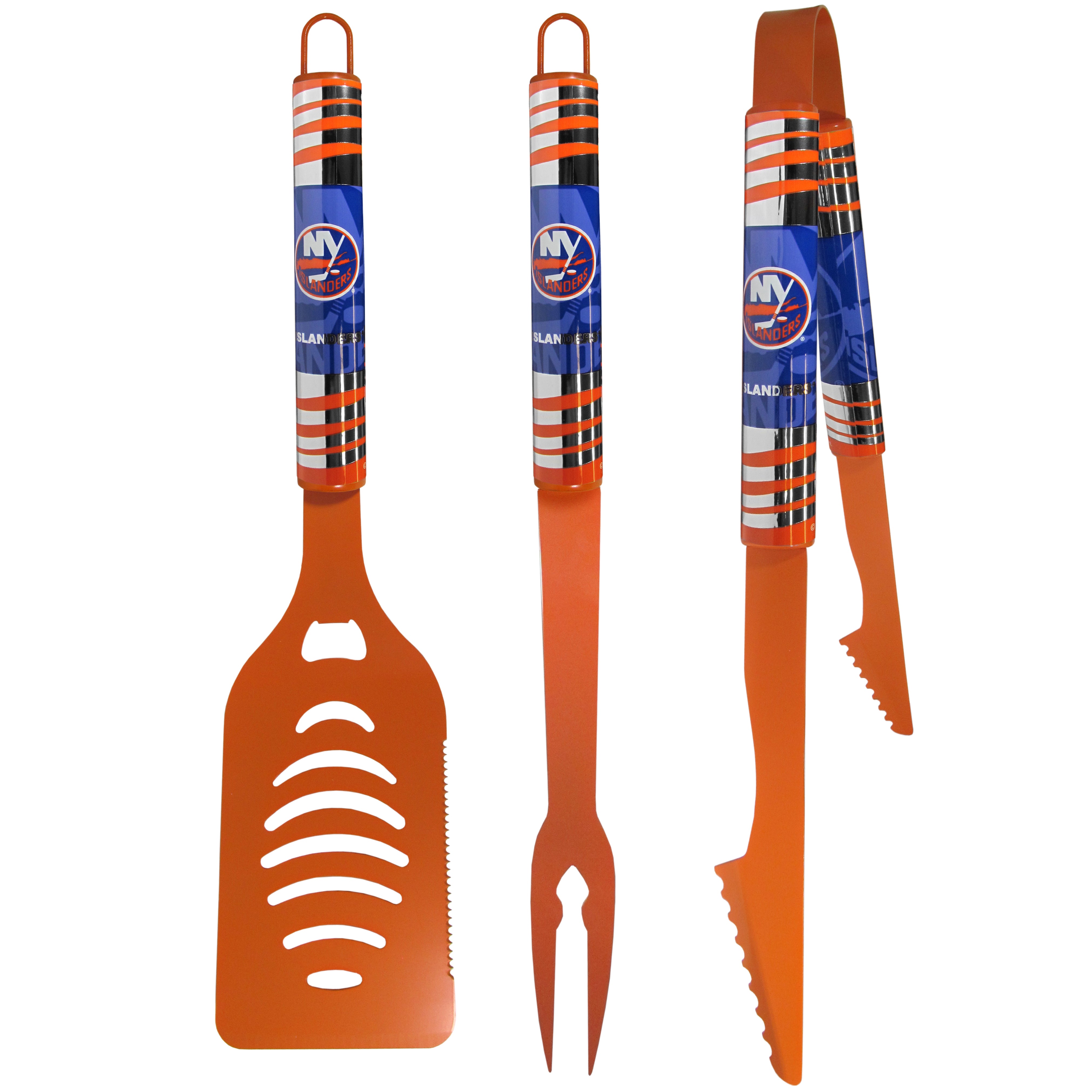 New York Islanders 3 pc Color BBQ Tool Set