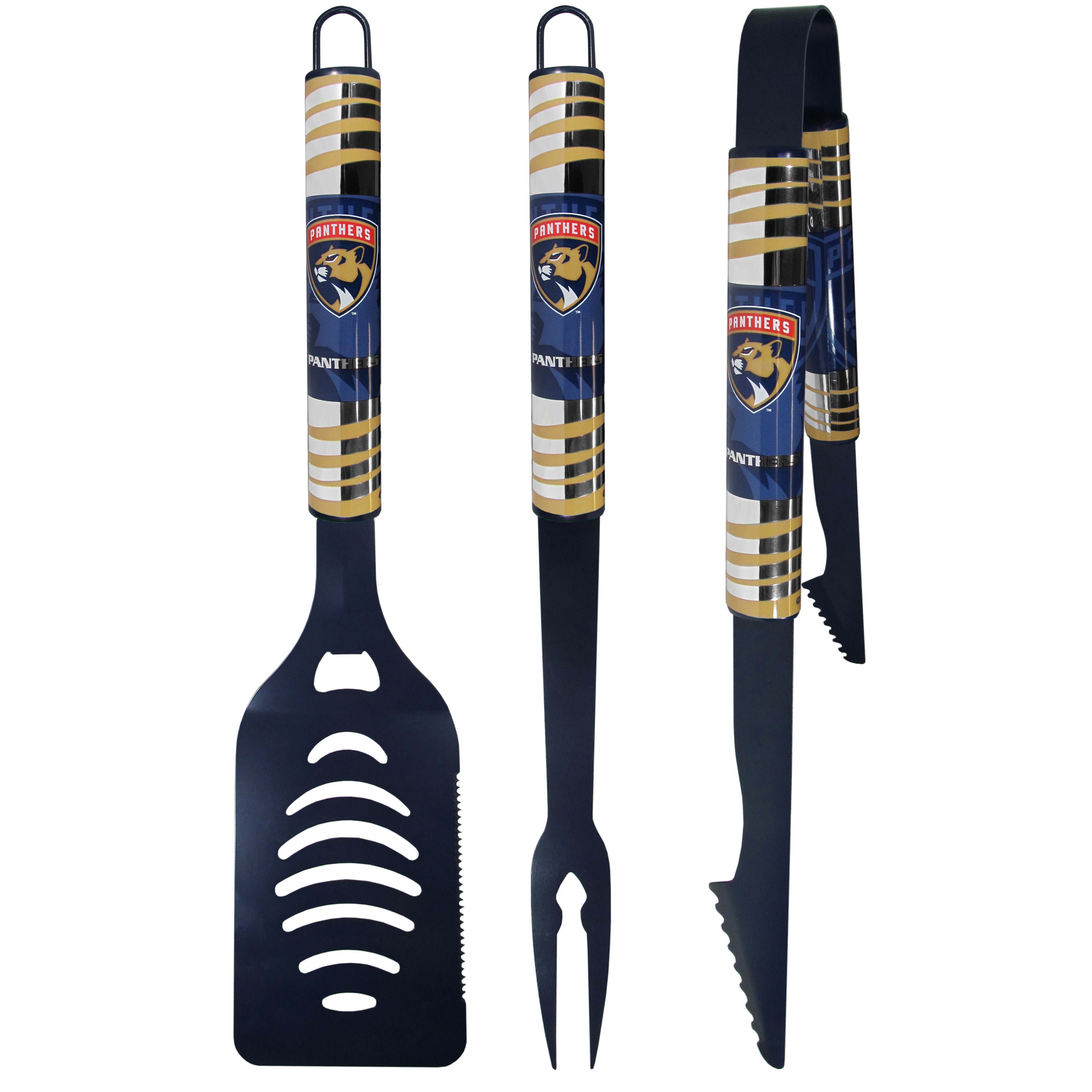 Florida Panthers 3 pc Color BBQ Tool Set