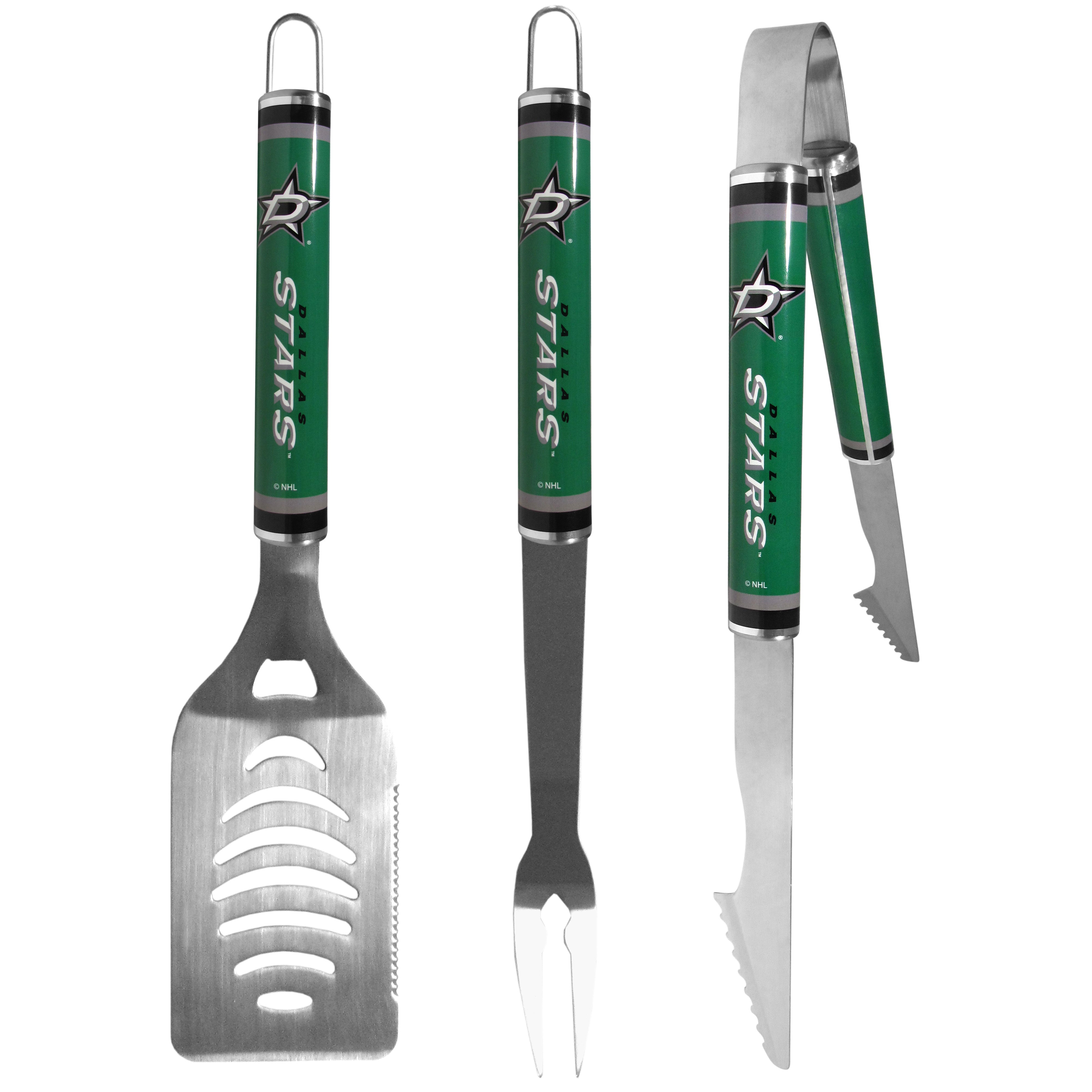 Dallas Stars 3 pc Steel BBQ Tool Set
