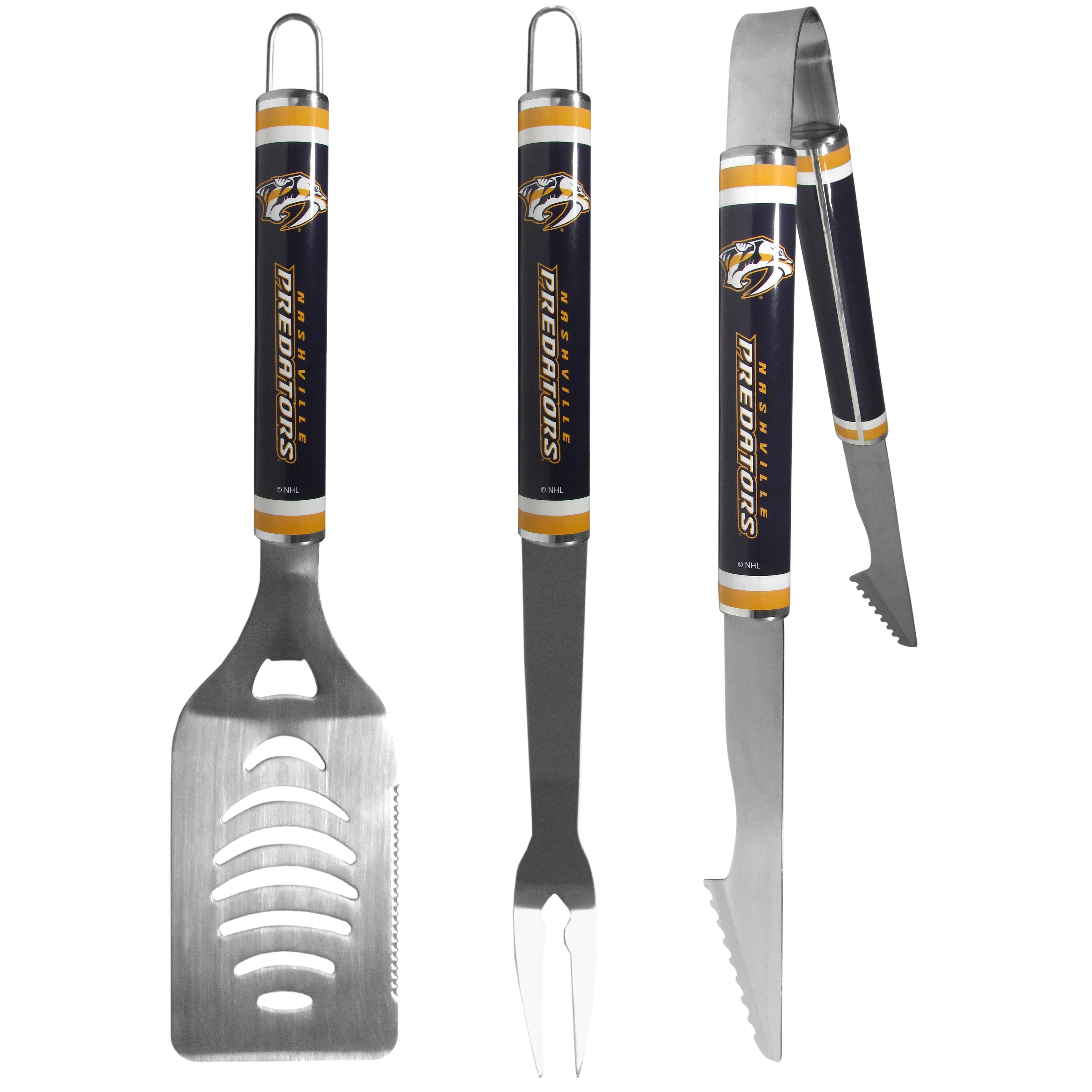 Nashville Predators 3 pc Steel BBQ Tool Set