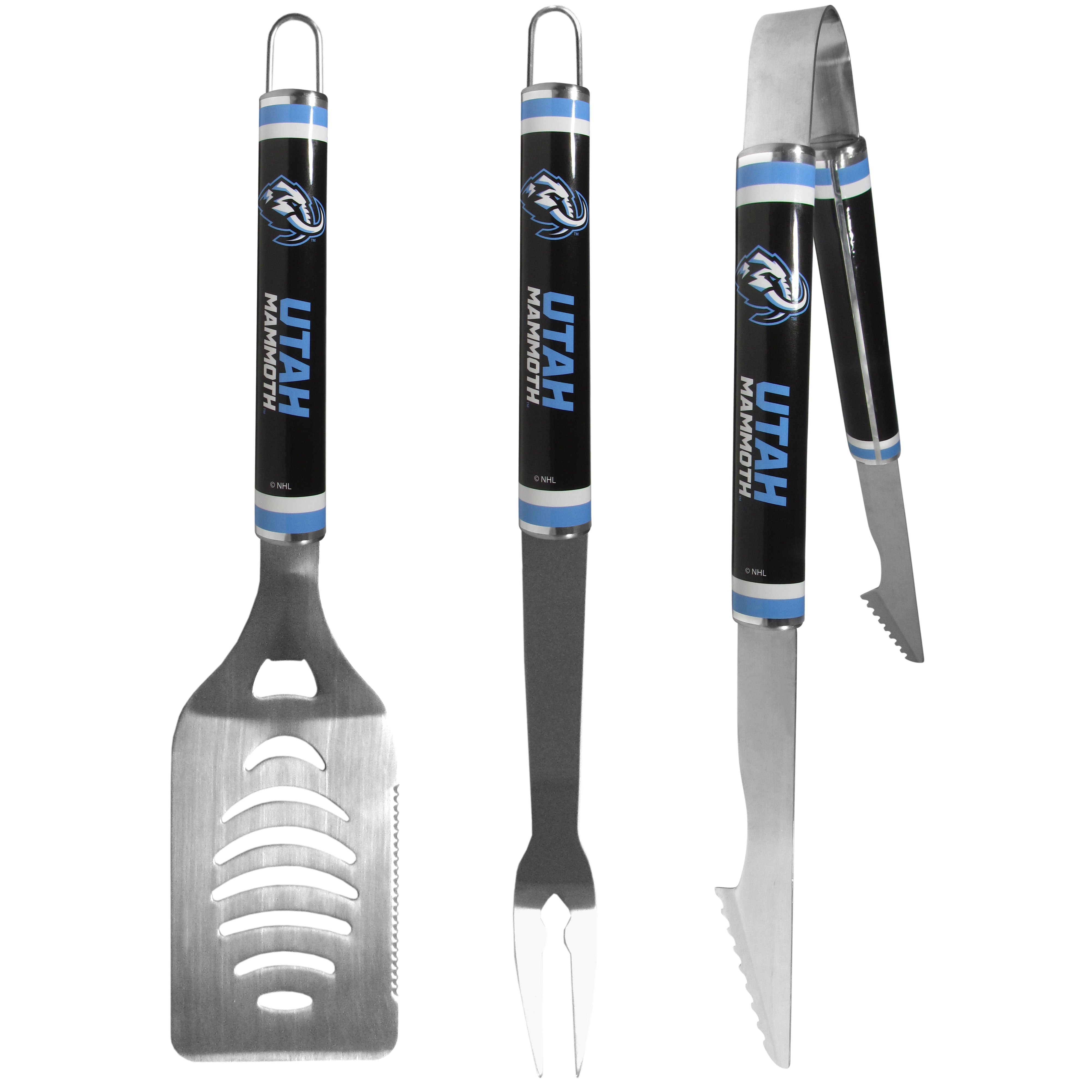 Utah Mammoth 3 pc Steel BBQ Tool Set