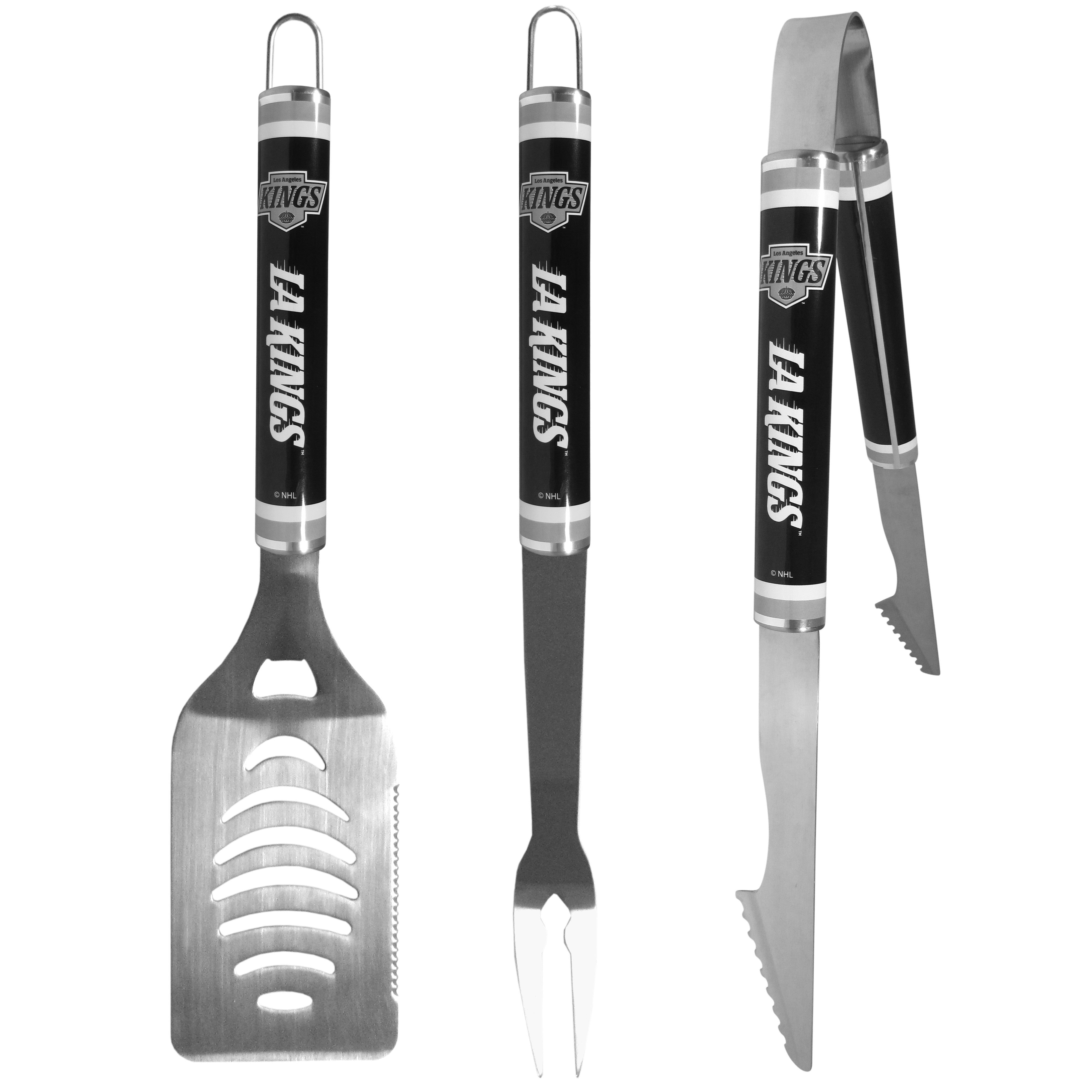 Los Angeles Kings 3 pc Steel BBQ Tool Set