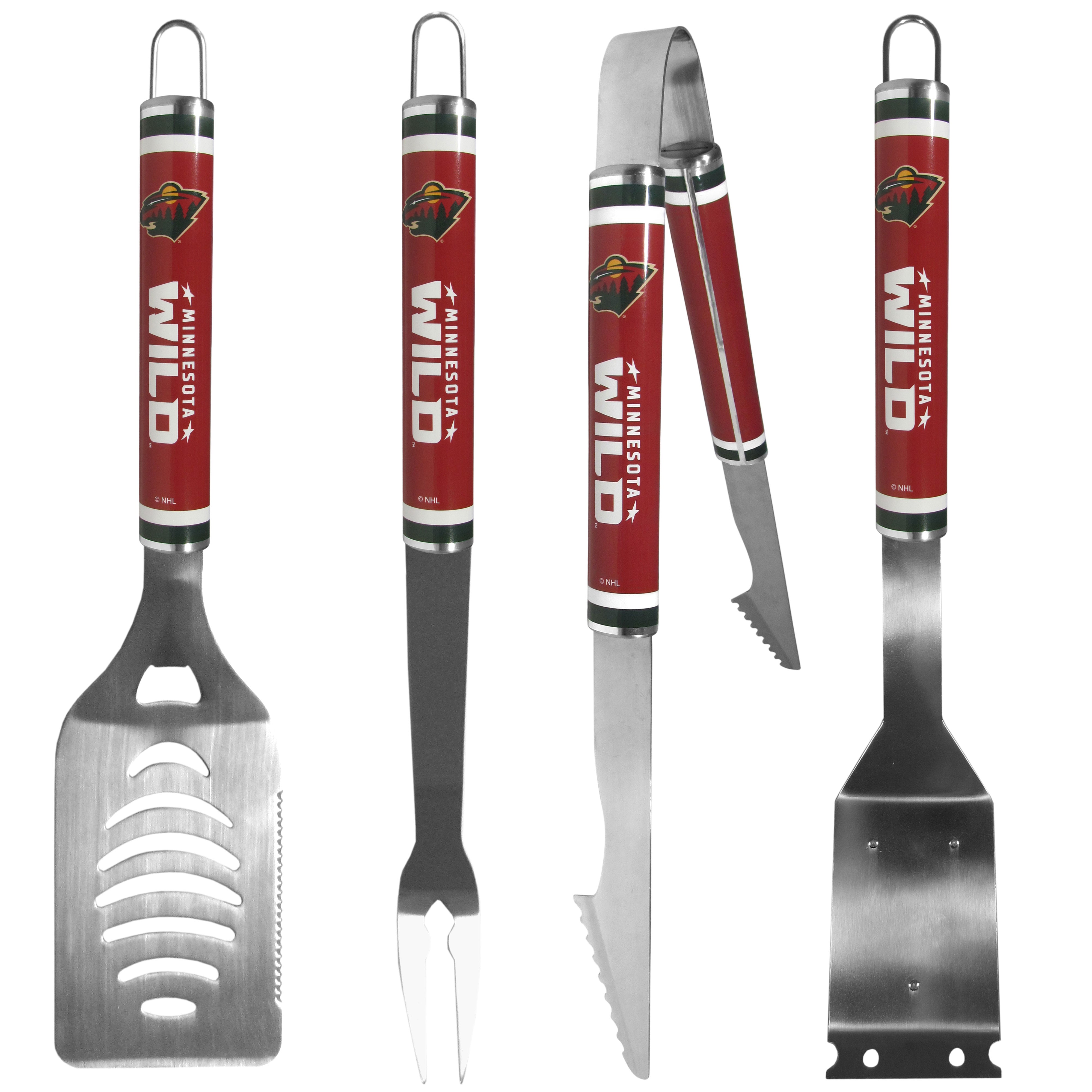 Minnesota Wild 4 pc Logo Grill Tool Set