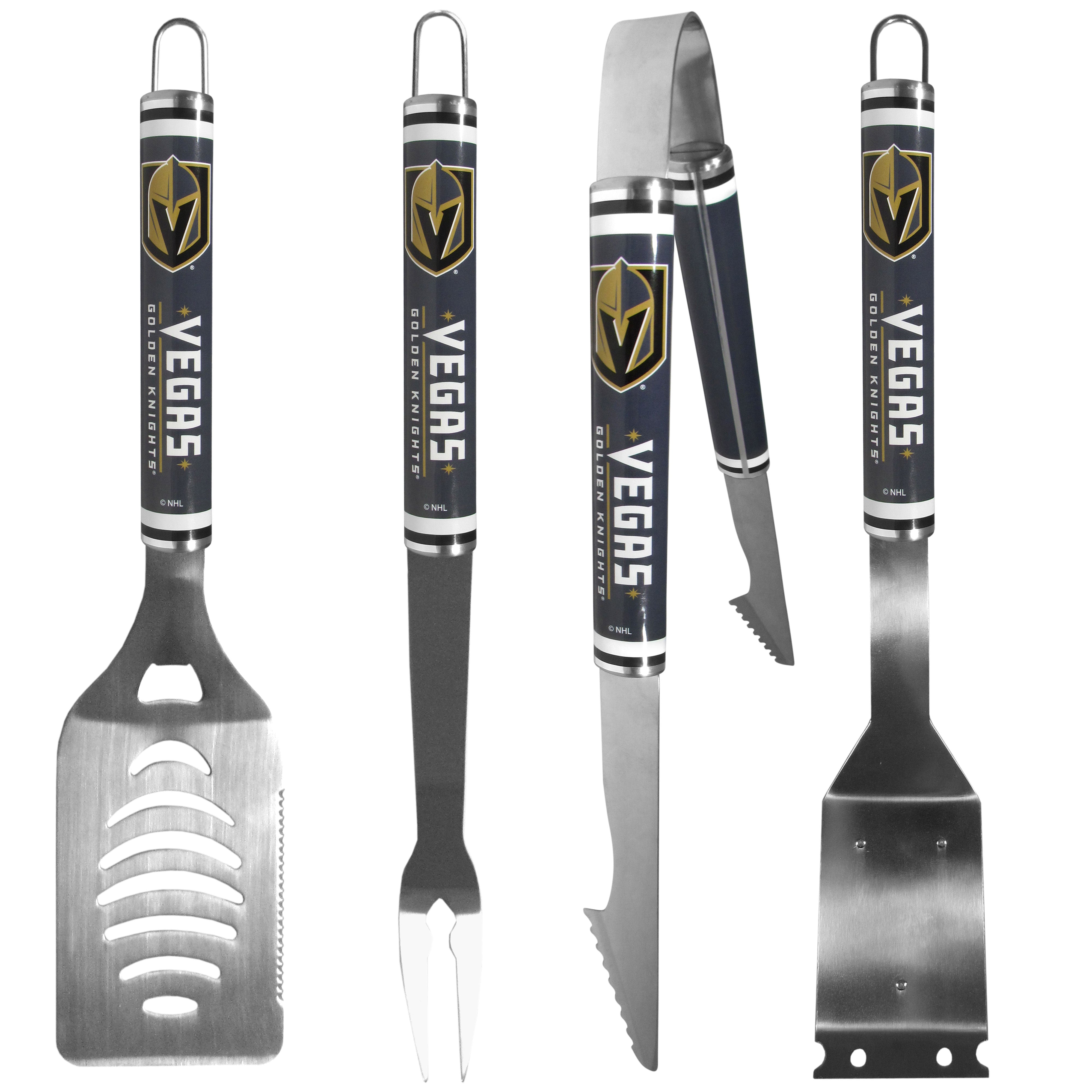 Vegas Golden Knights 4 pc Logo Grill Tool Set