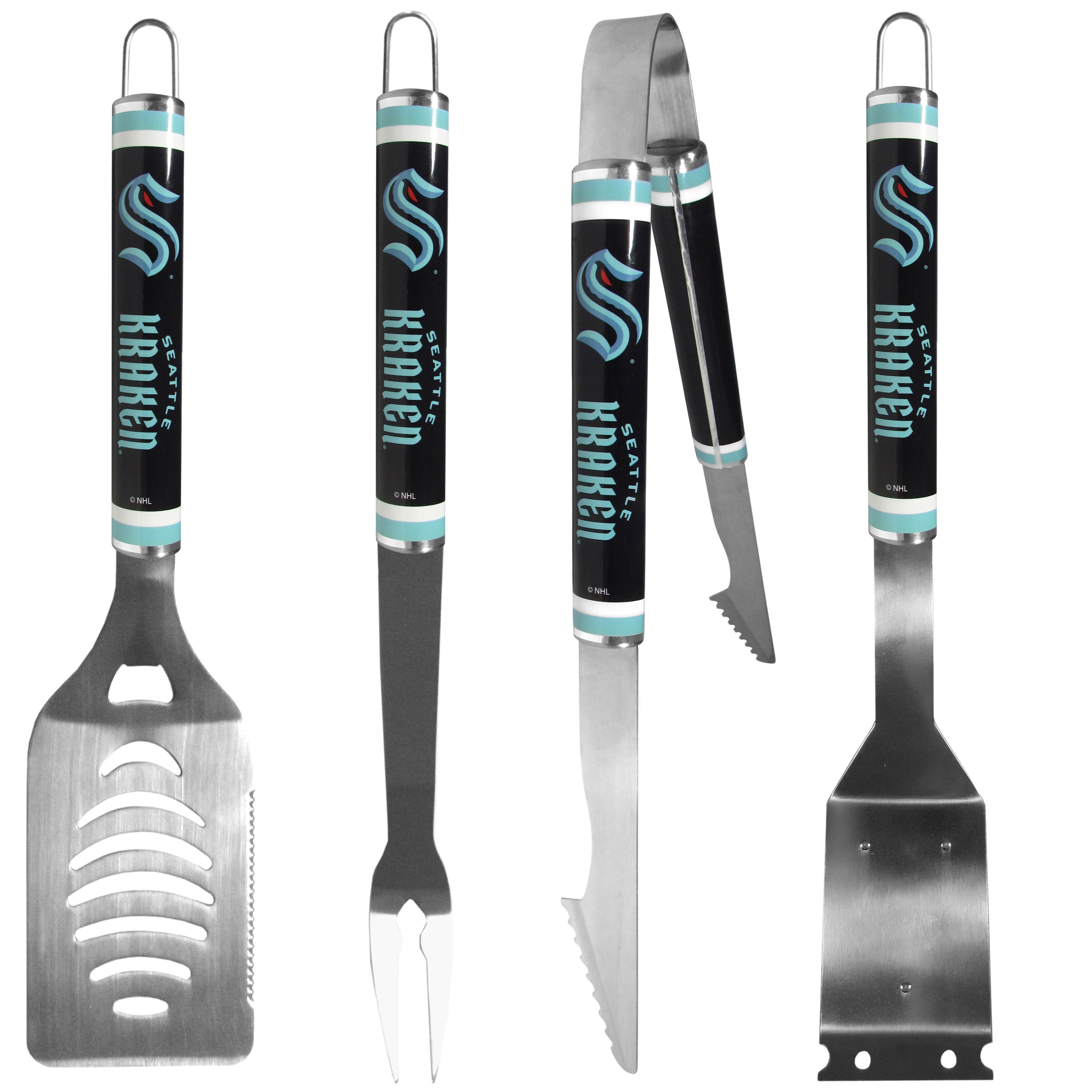 Seattle Kraken 4 pc Logo Grill Tool Set