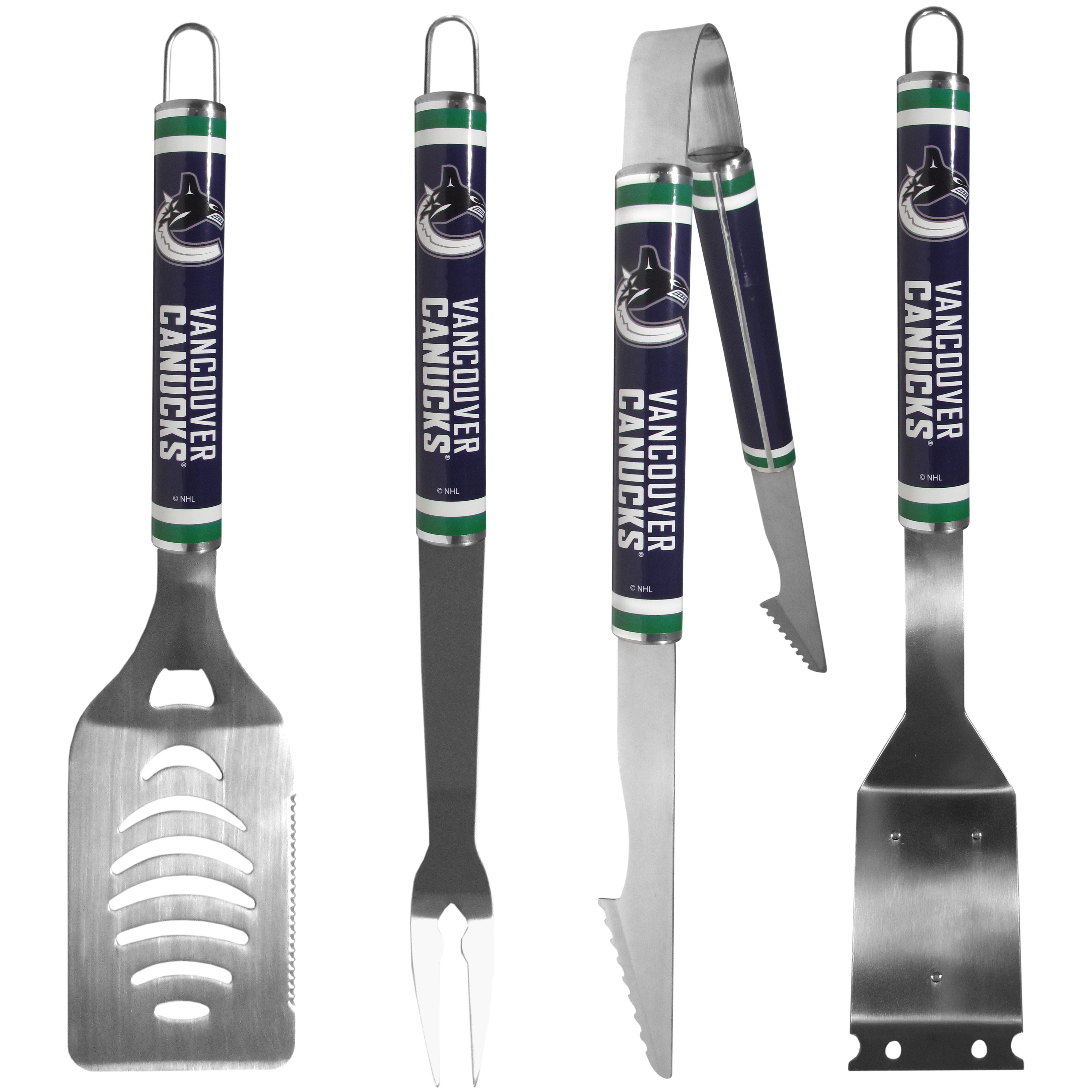 Vancouver Canucks 4 pc Logo Grill Tool Set