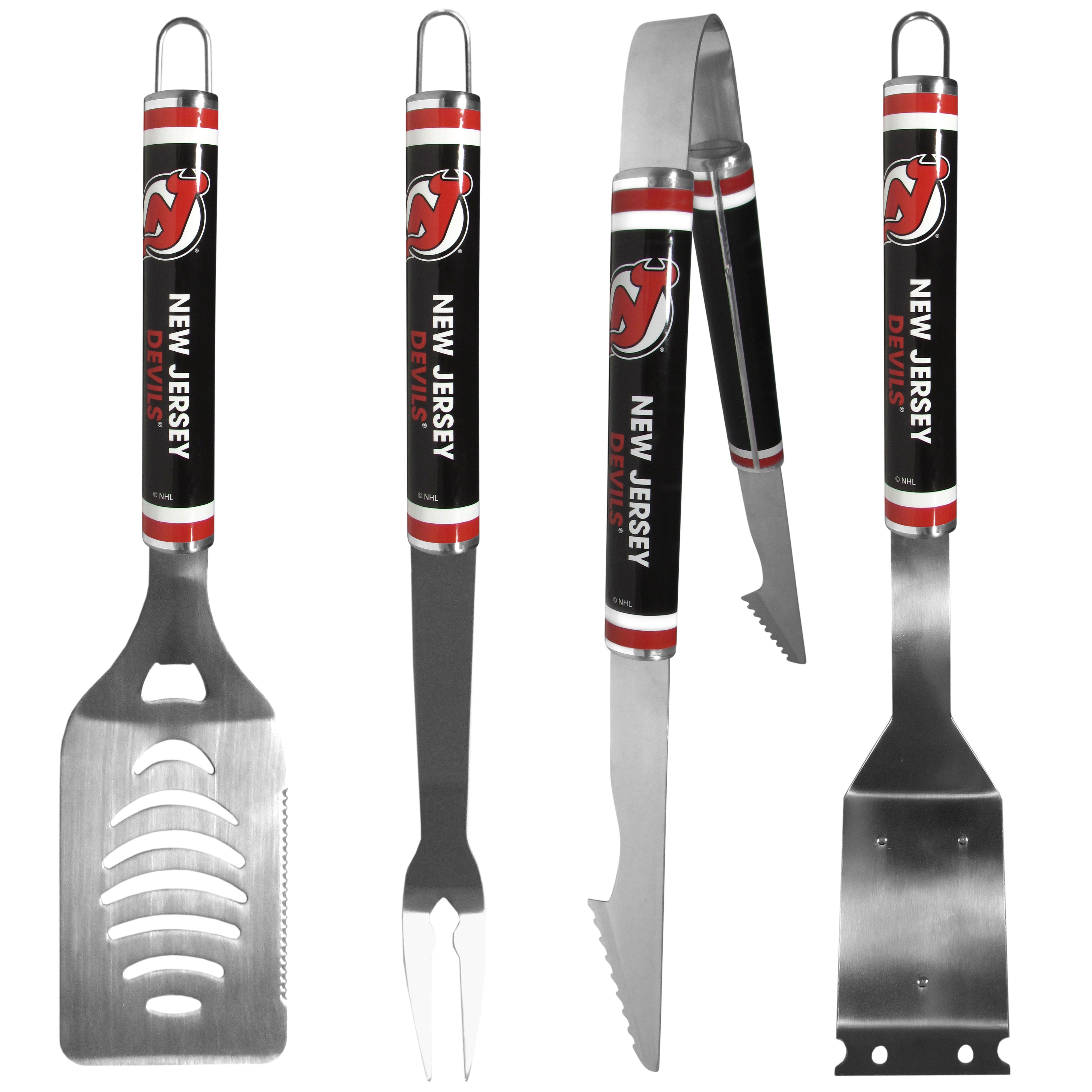 New Jersey Devils 4 pc Logo Grill Tool Set