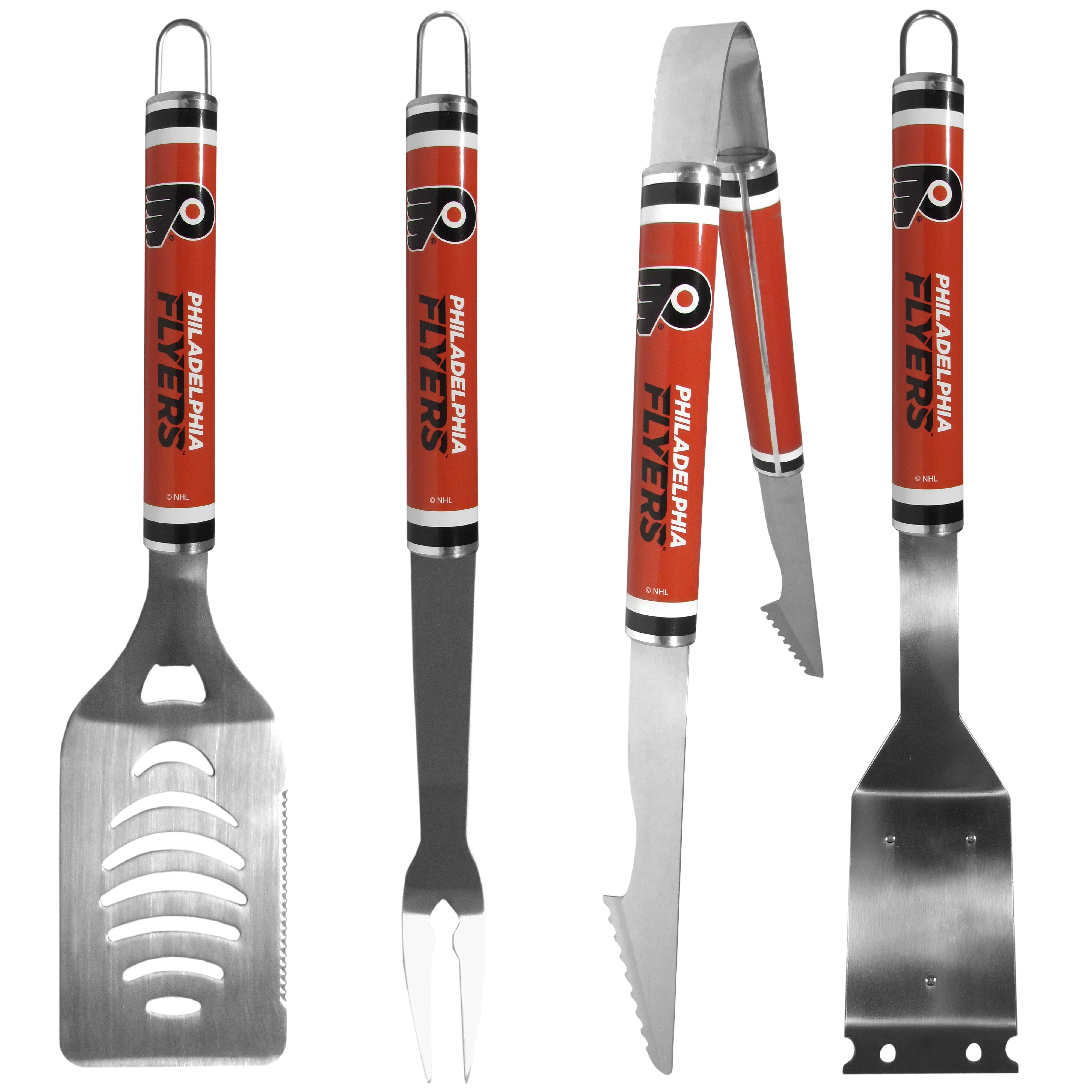 Philadelphia Flyers 4 pc Logo Grill Tool Set