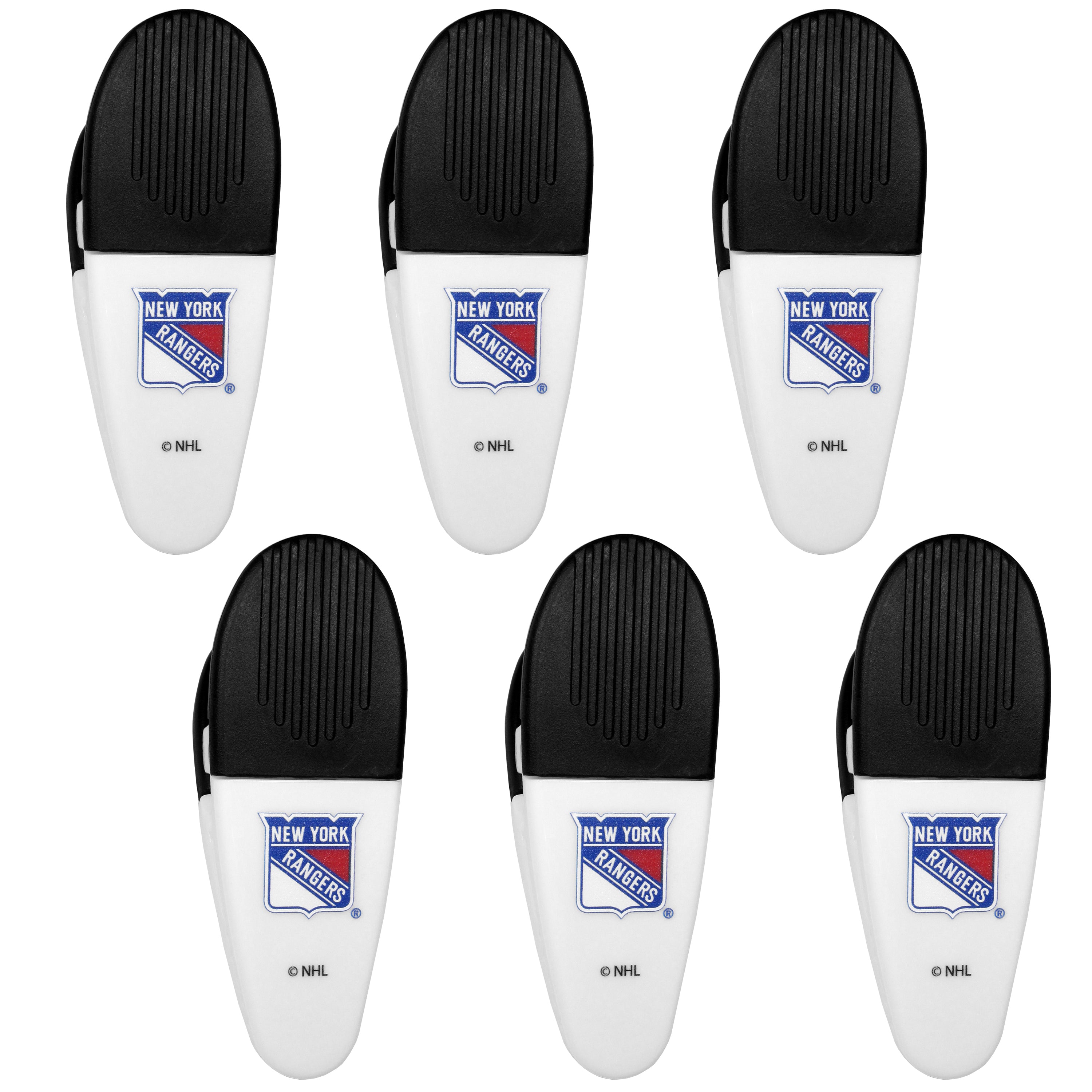 New York Rangers Chip Clip Magnets, 6pk