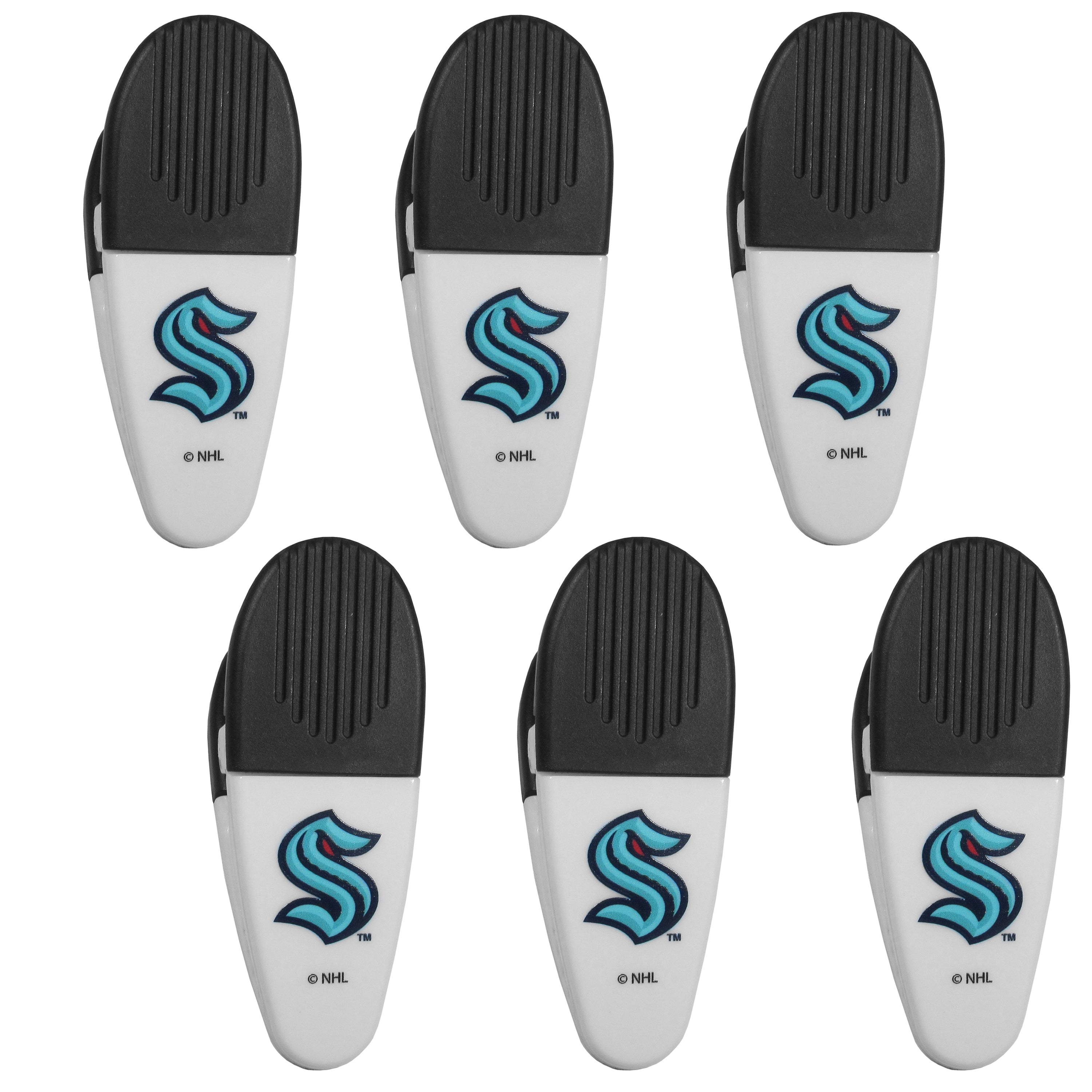 Seattle Kraken Chip Clip Magnets, 6pk