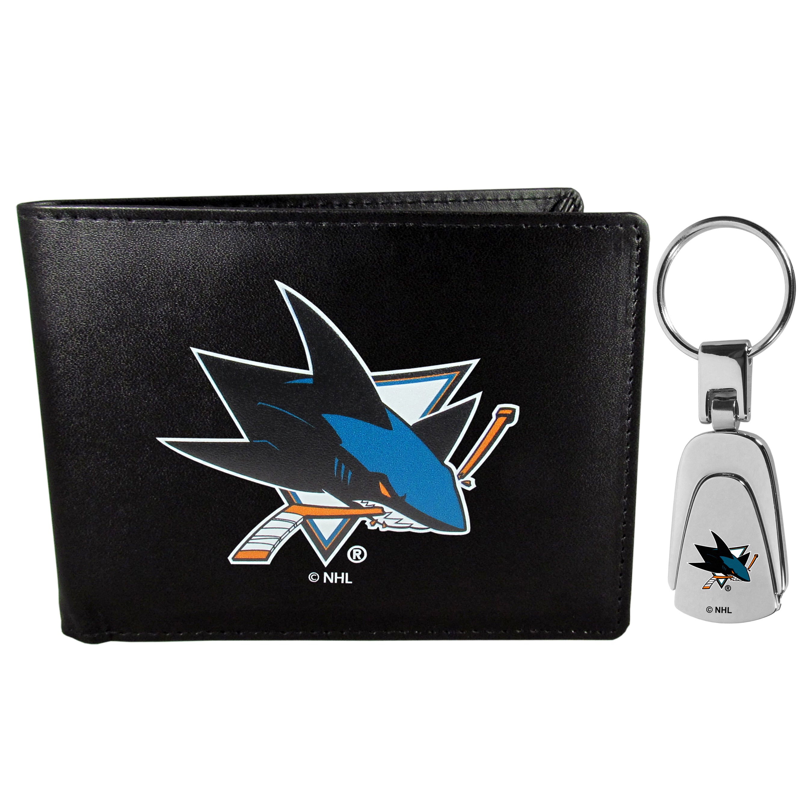 San Jose Sharks Bi-fold Wallet & Steel Key Chain