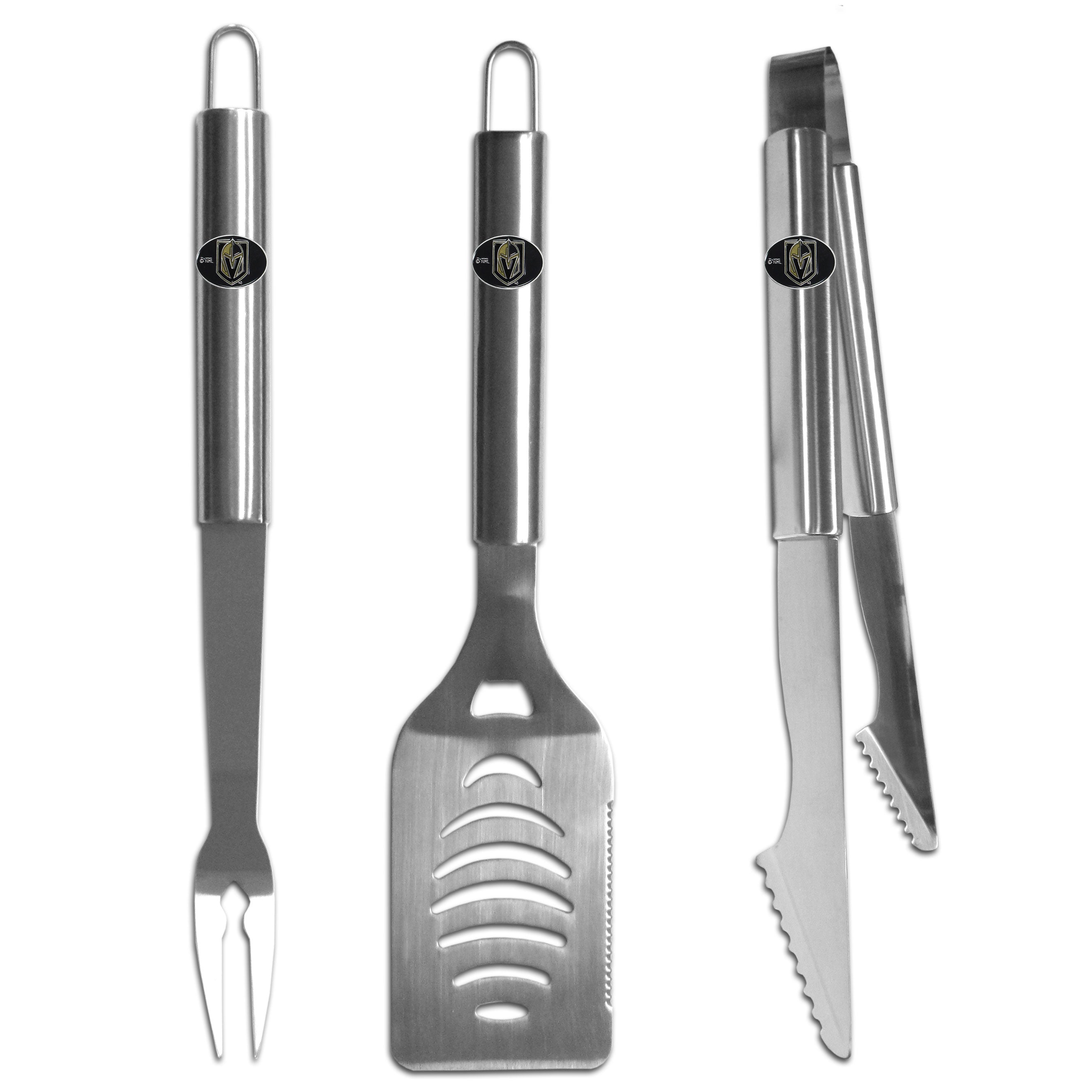 Las Vegas Golden Knights 3 pc Stainless Steel BBQ Set