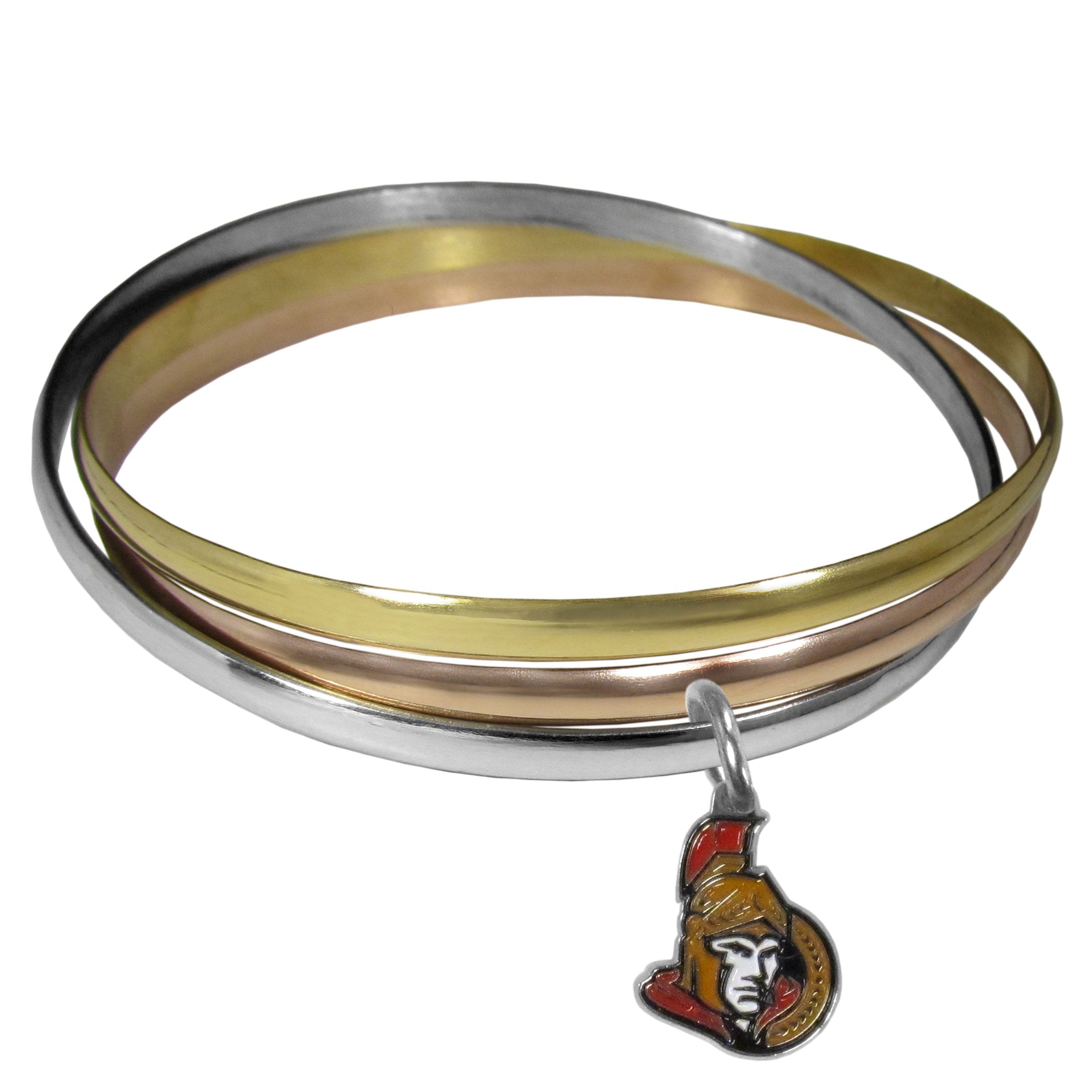 Ottawa Senators Tri-color Bangle Bracelet - Sports Gifts, Sports Memorabilia, Sports Collectibles, Fan Shop