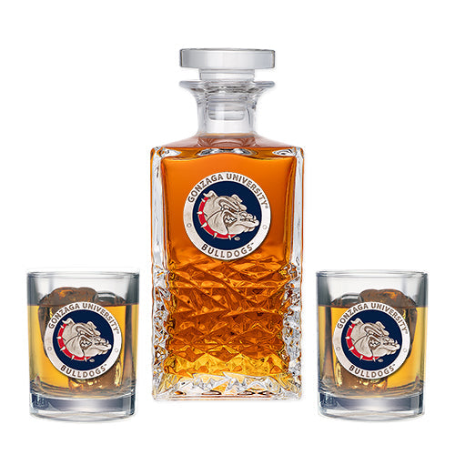 Gonzaga University Heritage Decanter with 2 Glasses - Sports Collectibles, Sports Memorabilia, Sports Fan Shop, Sports Gifts
