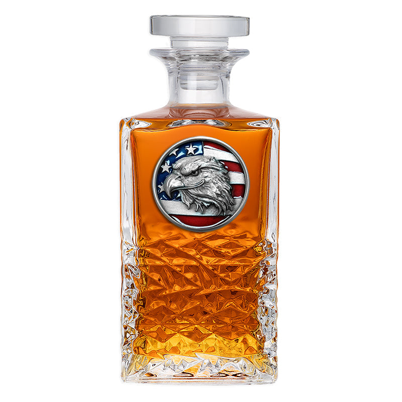 Eagle Head W/ Flag Heritage Decanter - Sports Collectibles, Sports Memorabilia, Sports Fan Shop, Sports Gifts
