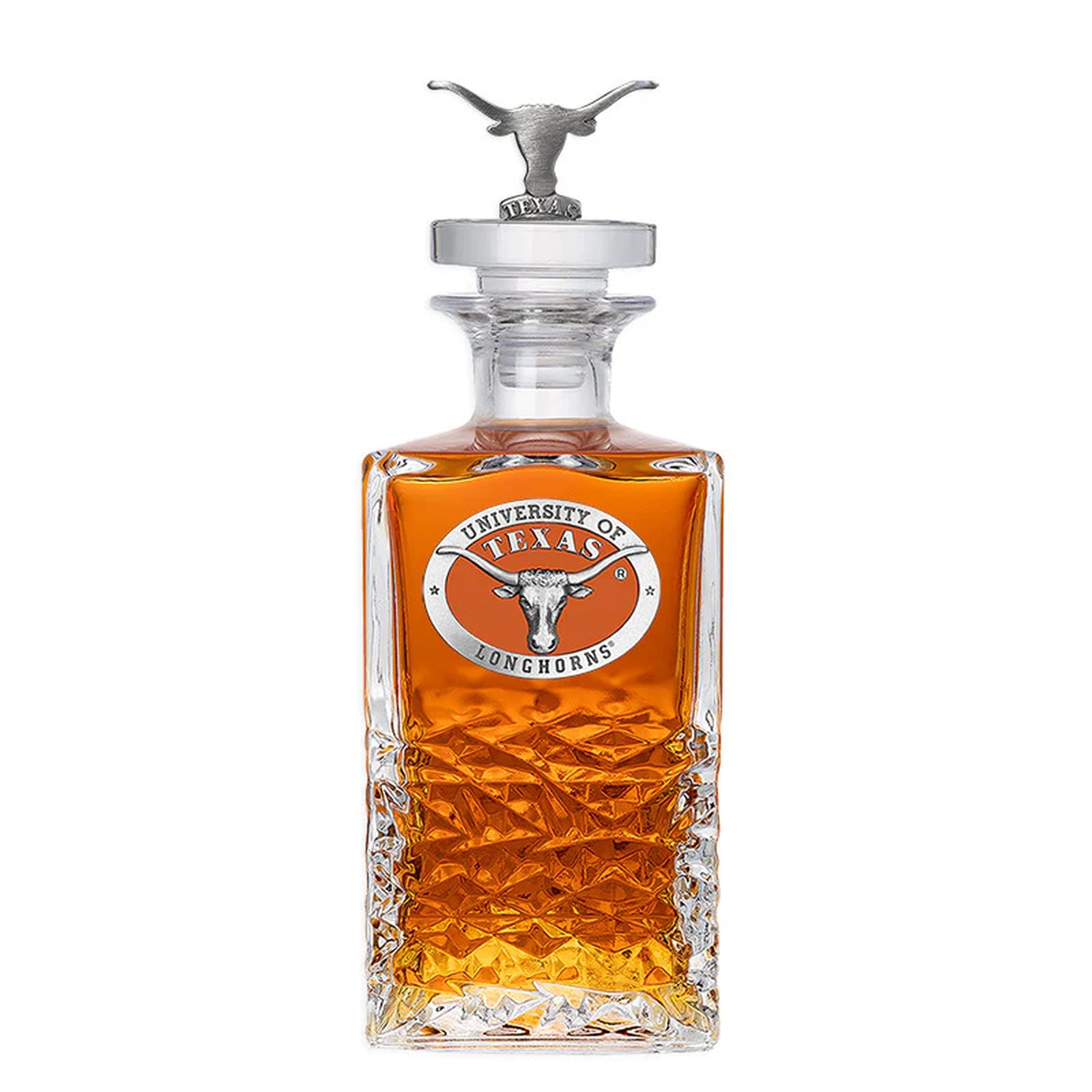University of Texas at Austin Heritage Decanter with 3D Top - Sports Gifts, Sports Memorabilia, Sports Collectibles, Fan Shop